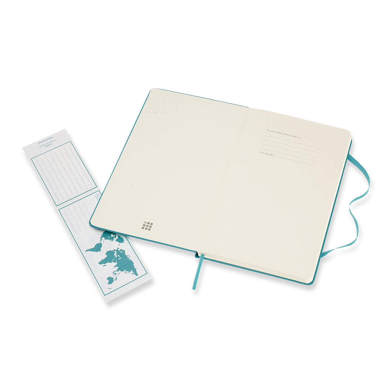 Premium Classic Large Hard Cover Notebook - Plain Reef Blue for Journaling, Note Taking & Office Use