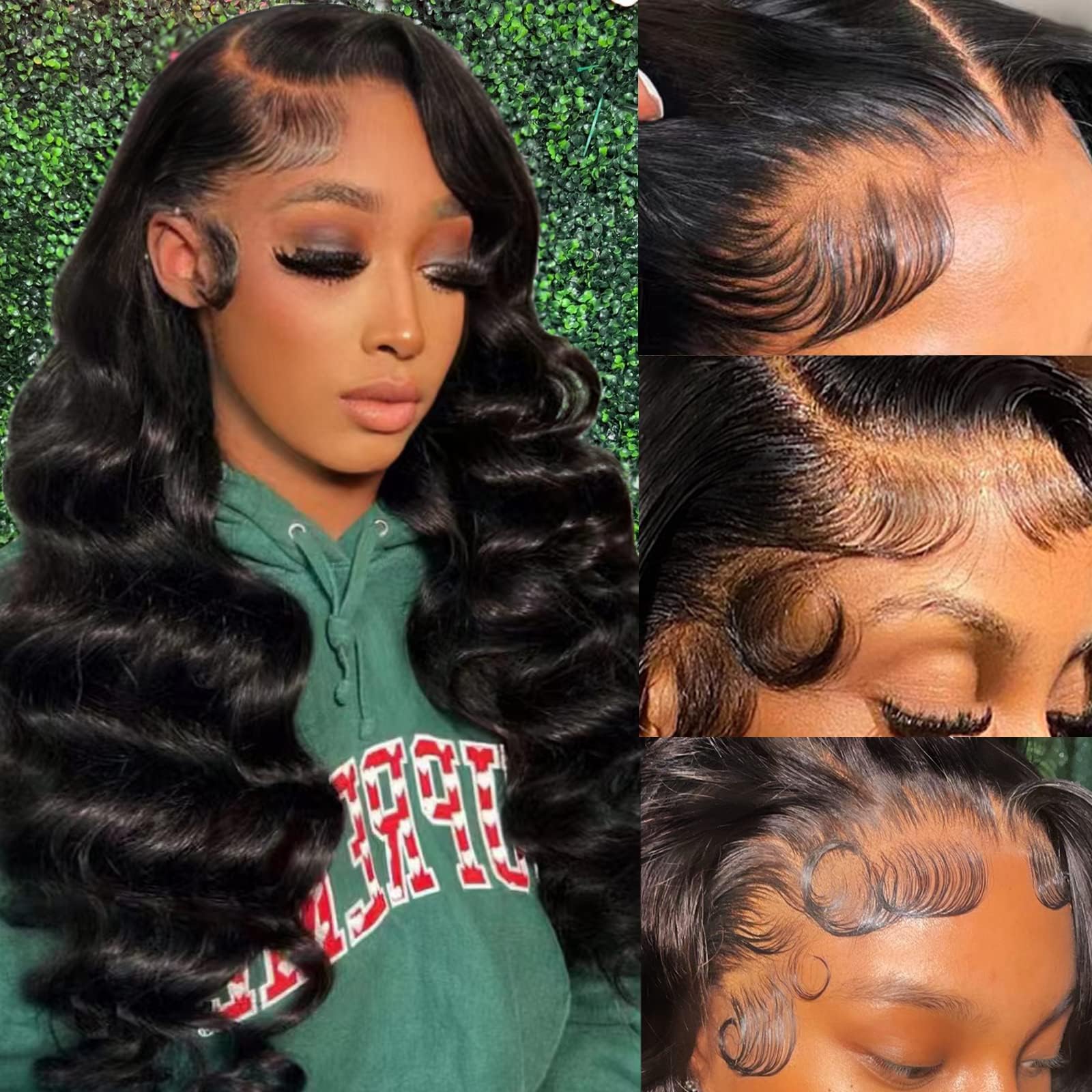 30 Inch Body Wave Lace Front Wigs Human Hair - Pre Plucked 180% Density 13x4 HD Transparent Frontal Glueless Wig with Baby Hair & Natural Hairline - Perfect for Black Women | Everyday Wear, Parties, Cosplay & Special Occasions