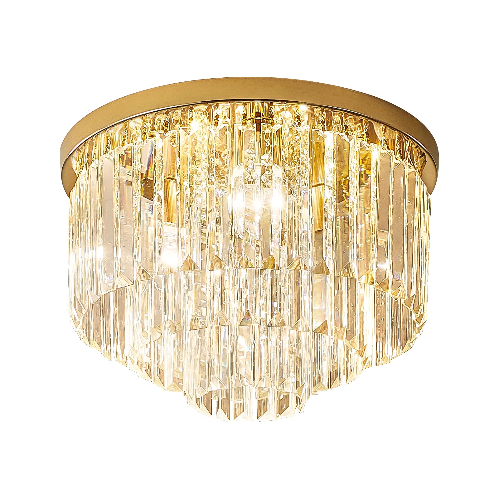 Modern French Gold Crystal Chandelier Ceiling Light - 16