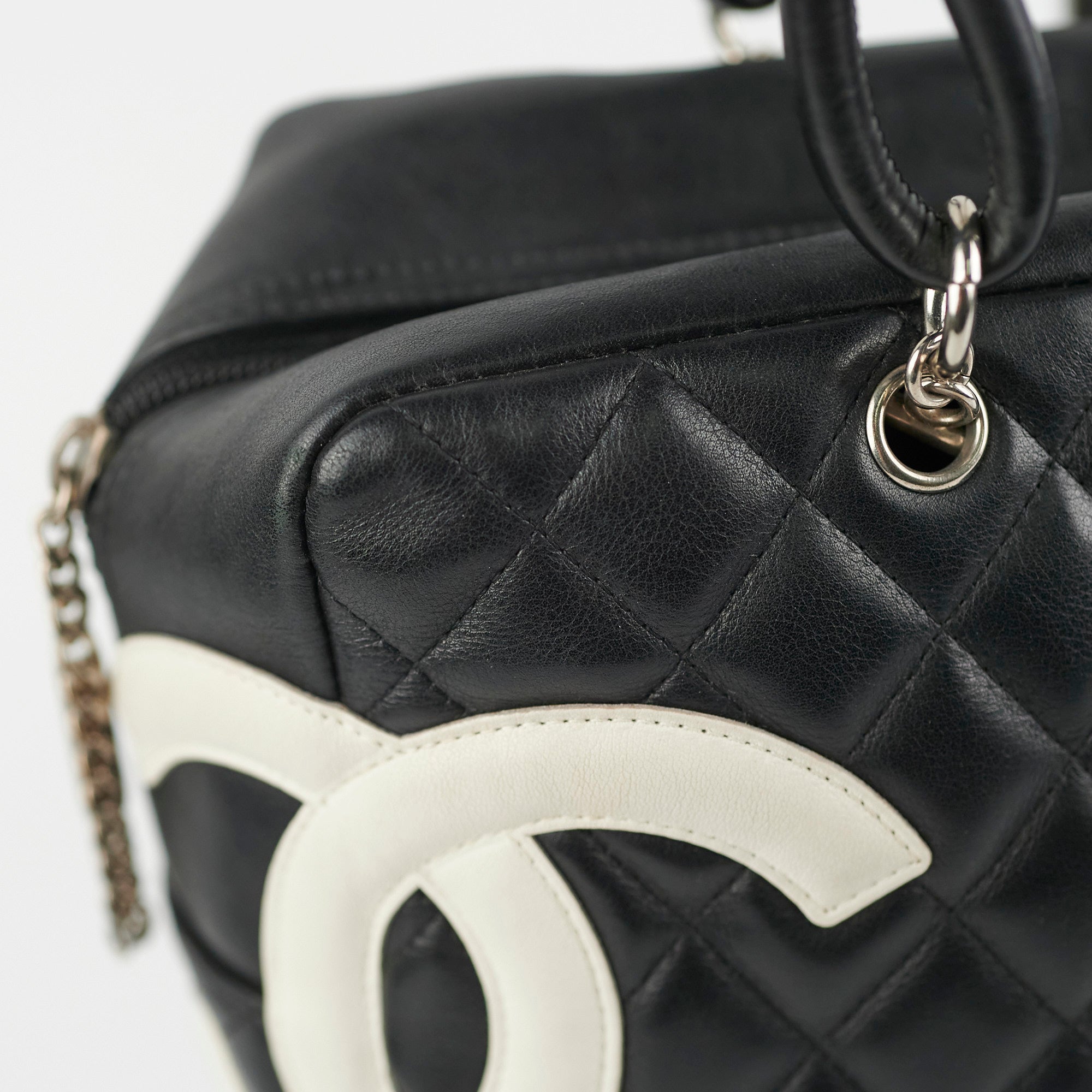 Chanel Cambon Bowler Bag - Genuine Lambskin Leather Handbag in Classic Black | Perfect for Work, Travel & Evening Events