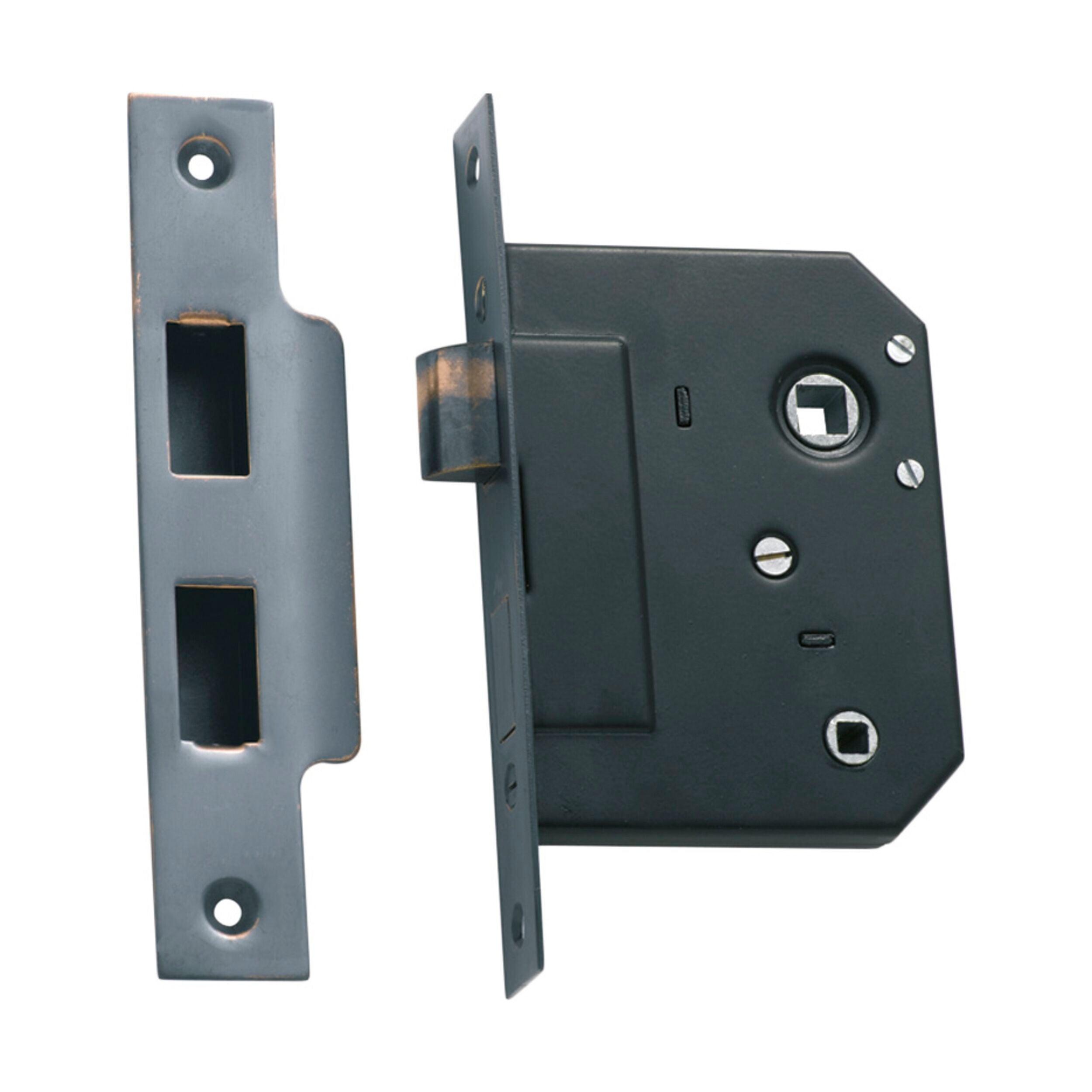 Antique Copper 1146 Mortice Lock - 57mm Backset, Privacy Function for Interior Doors | Perfect for Bedrooms, Bathrooms & Home Security