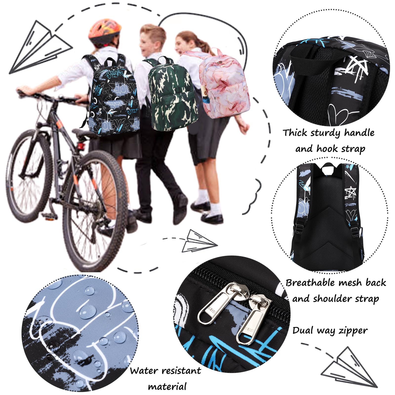 Jumpopack Stylish Backpack for Girls - Durable School Bag with Lunch Box, Perfect for Teen Girls - Ideal for School, Travel, and Daily Use