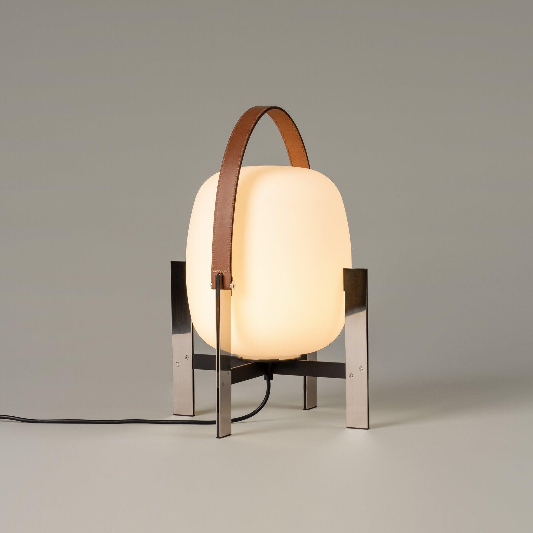 Portable LED Metal Table Lamp - Rechargeable Battery Operated Lantern for Indoor/Outdoor, Camping, Emergency & Decorative Lighting