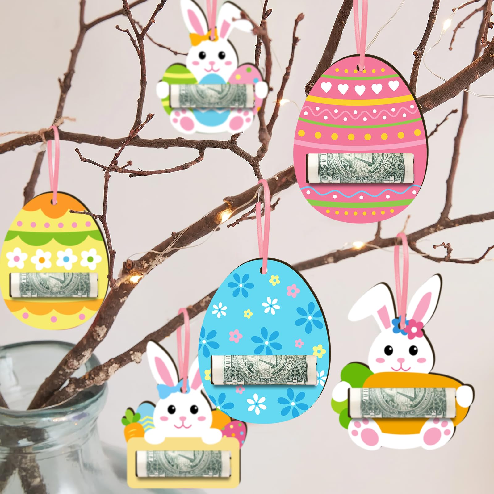 6 Pack Easter Money Holder Cards - Bunny & Egg Themed Gift Card Holders for Easter Baskets, Party Favors & Holiday Decorations - Perfect for Easter Gifts, Money Gifts & Festive Decor Ideas