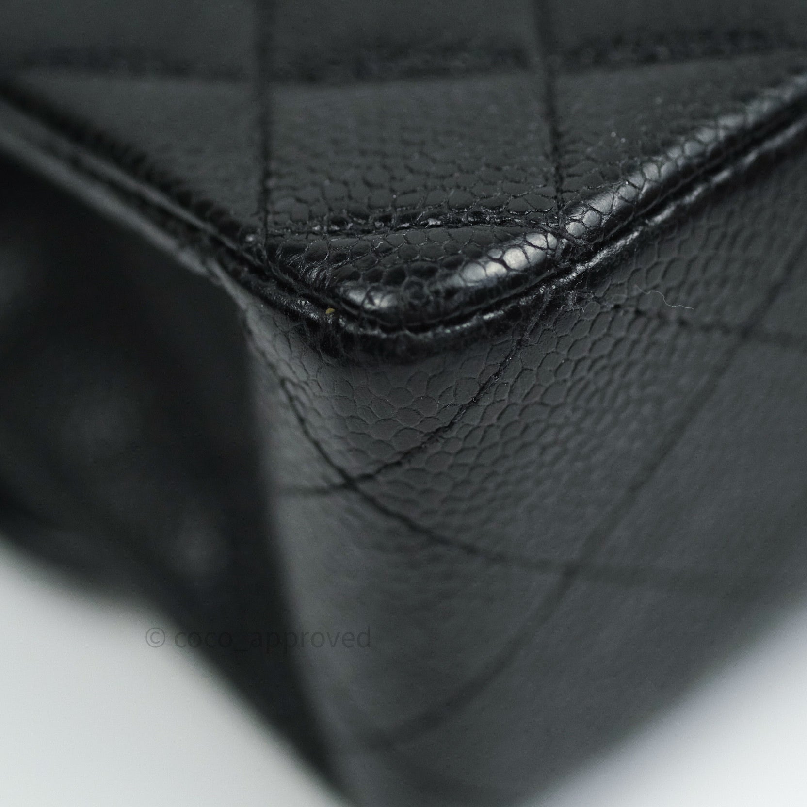 Chanel Classic Double Flap Bag M/L Size in Black Caviar Leather with Silver Hardware - Luxury Handbag for Women, Perfect for Work, Evening Events & Special Occasions