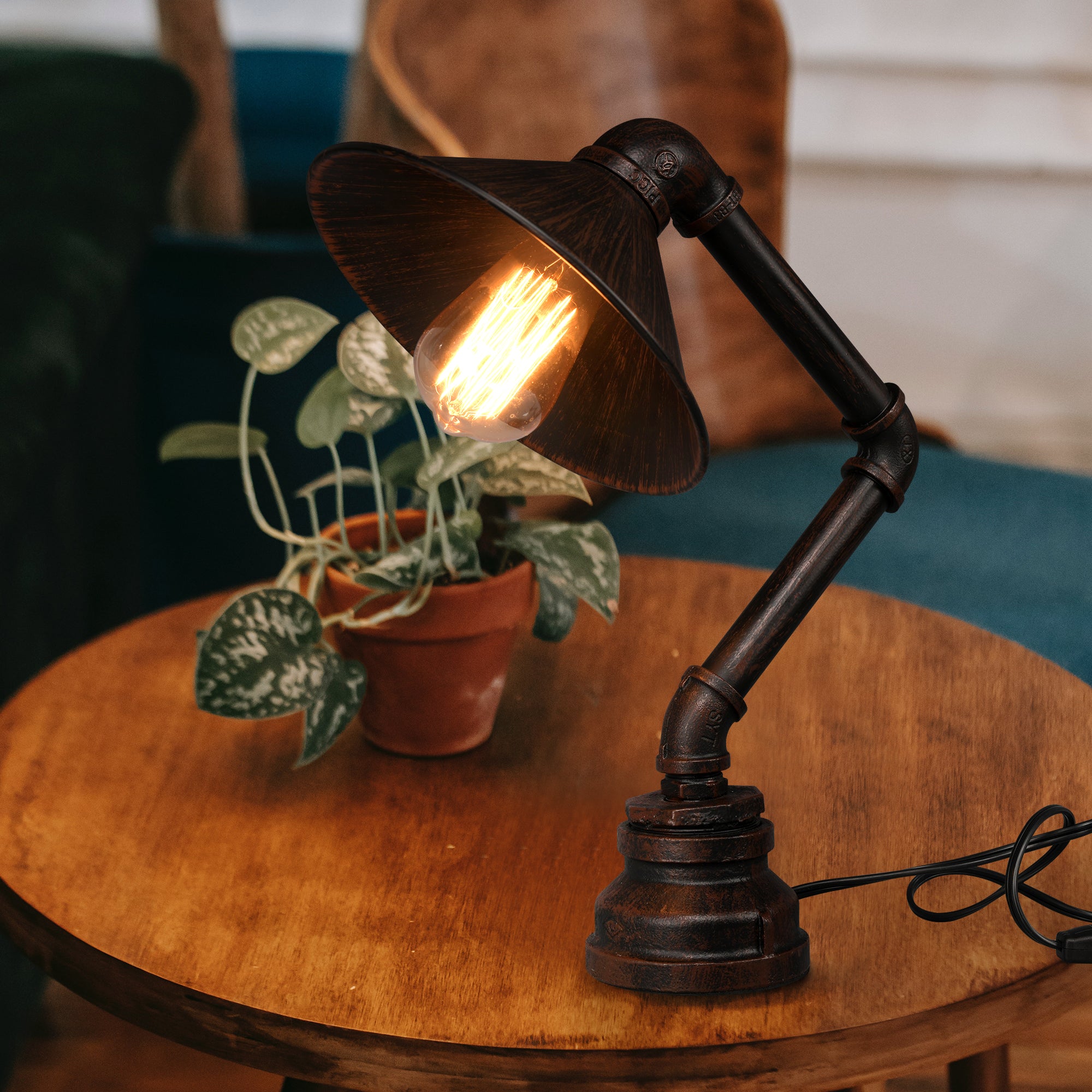 Lumina 15 Table Lamp - Modern LED Bedside Lamp with Touch Control, Dimmable Warm White Light for Bedroom, Living Room & Office Nightstand Lighting