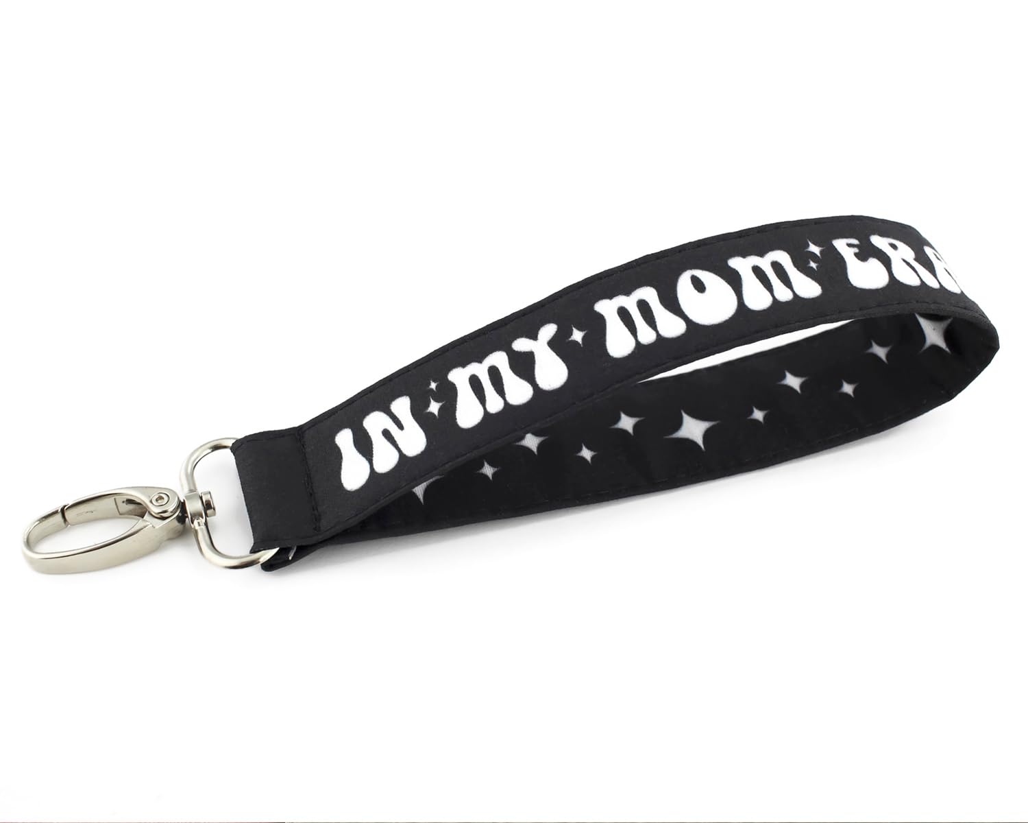 Mom Era Keychain Wristlet - Stylish Mama Lanyard for Keys & ID Badge - Perfect Baby Shower Gift for New Moms (Black) - Great for Diaper Bags, Work Keys & Everyday Use