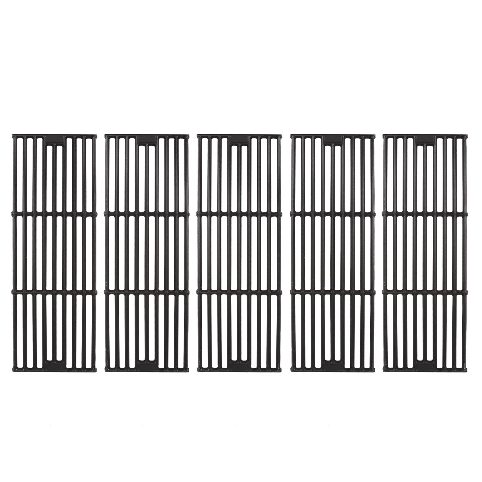 Hisencn 27-Inch Cast Iron Ash Pan & Grill Cooking Grates for Chargriller 2121, 2222, 2828 Models – Heavy Duty Drip Pan with 2 Fire Grate Hangers (5-Pack) – Perfect for BBQ, Grilling, and Outdoor Cooking