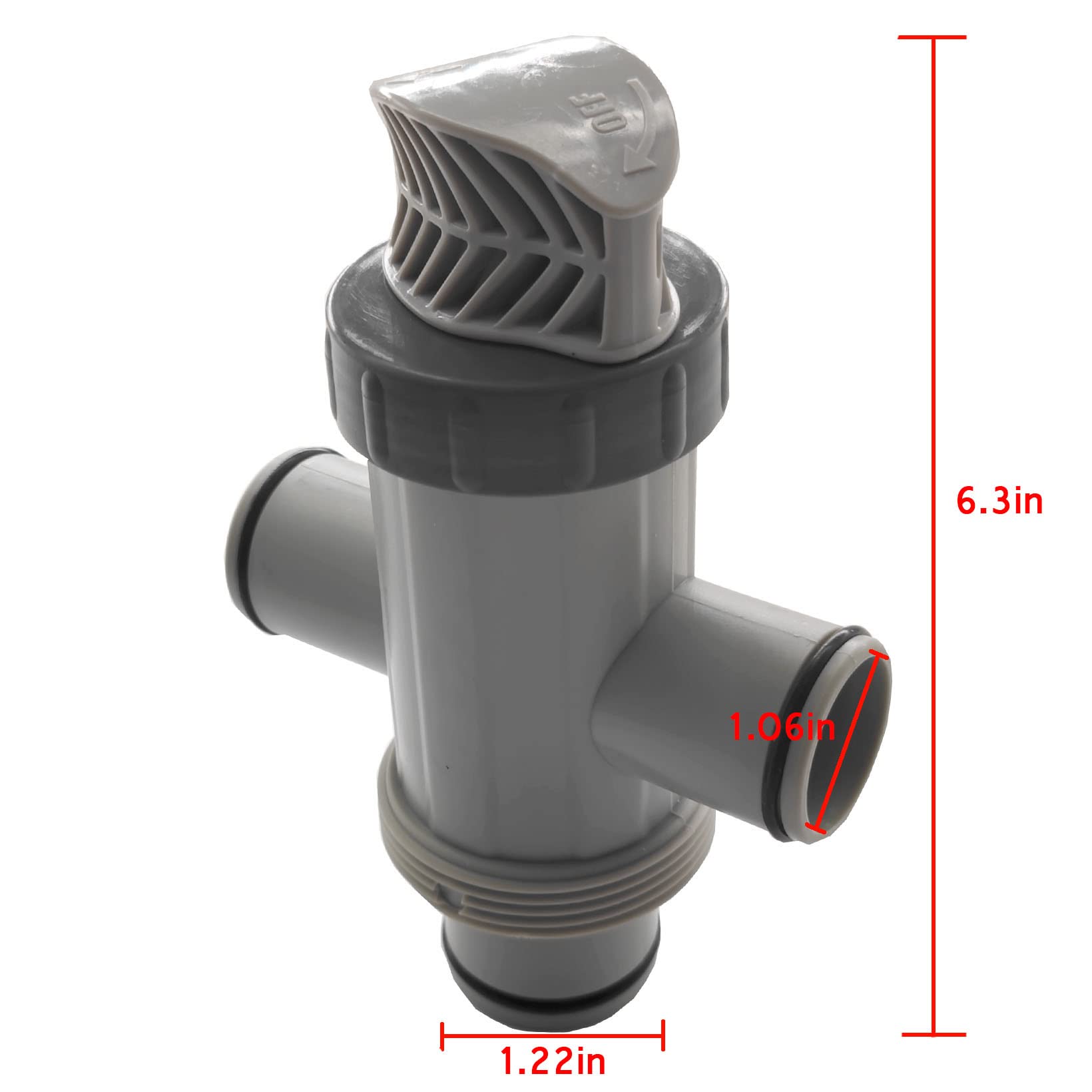 11872 Dual Split Hose Plunger Valve Replacement Part for Above Ground Pool Pumps - 1 Pack - Durable Pool Pump Accessory for Easy Maintenance & Water Flow Control