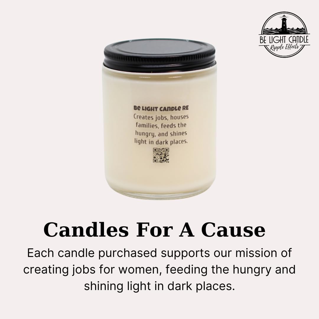Non-Toxic 8oz Soy Candles - Fall Awakening Scented Candles for Home | Long-Lasting, Purpose-Driven & Gift-Ready | Perfect for Relaxation, Aromatherapy & Cozy Fall Evenings | Be Light Candle RE