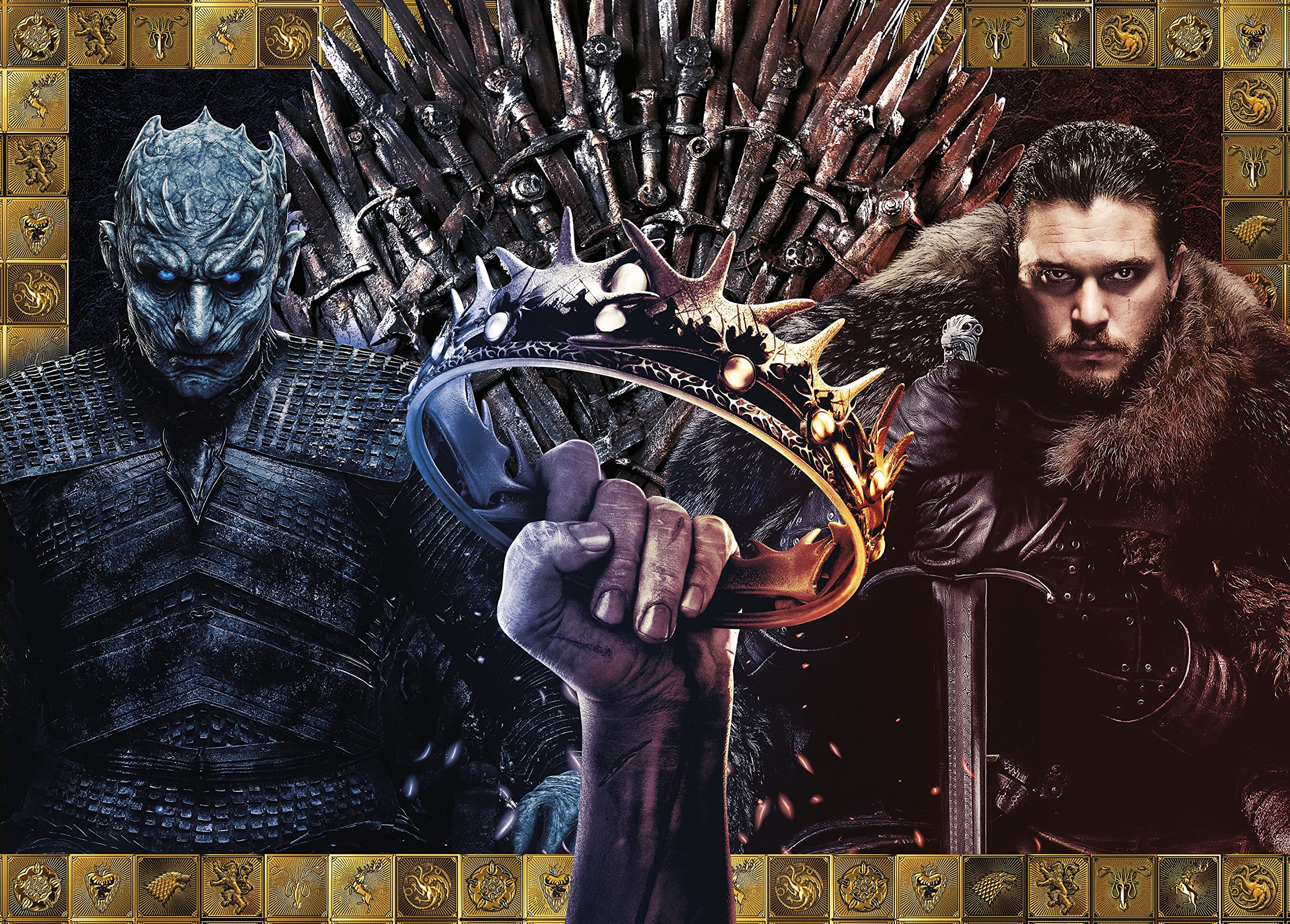 Game of Thrones 1000-Piece Jigsaw Puzzle for Adults - Clementoni 39652 - Collectible Character Puzzle for Fans, Home Decor & Relaxation