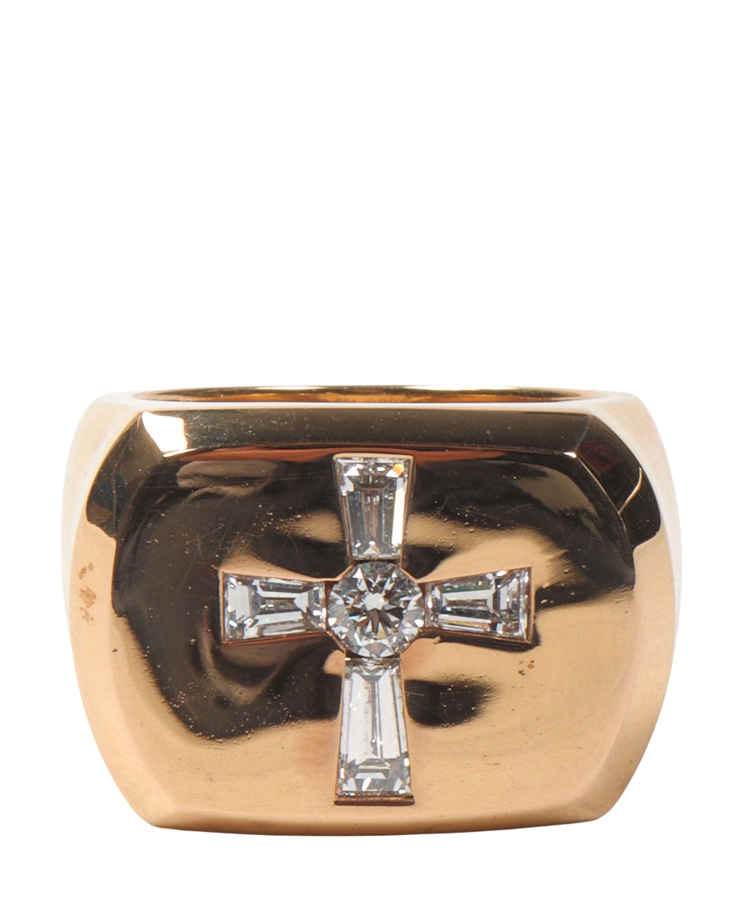 22k Gold & Diamond Cross Ring for Women - Elegant Religious Jewelry Gift for Christmas, Baptism & Weddings - Hypoallergenic & Tarnish-Free