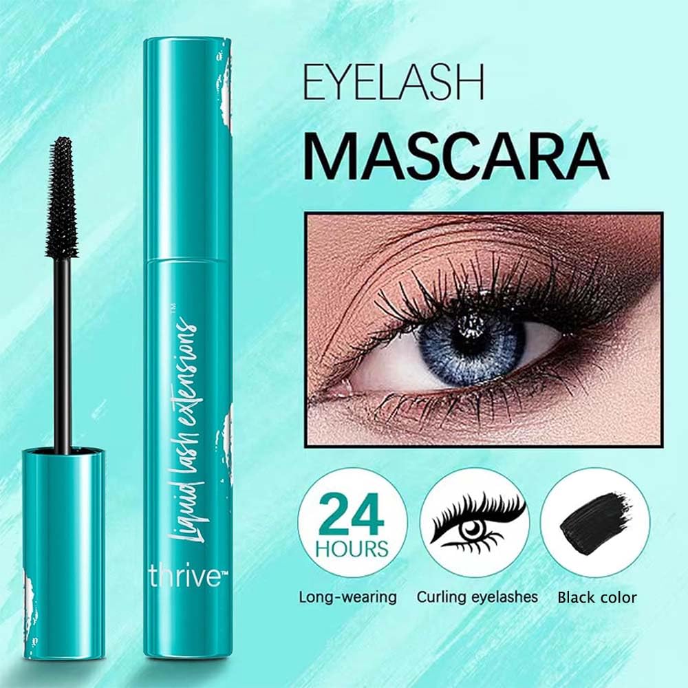 Brynn Thick & Slender Mascara - Volumizing & Lengthening Liquid Lash Extensions (10.7g/0.38oz) | Long-Lasting Black Mascara for Dramatic Lashes | Perfect for Date Night, Weddings & Special Occasions