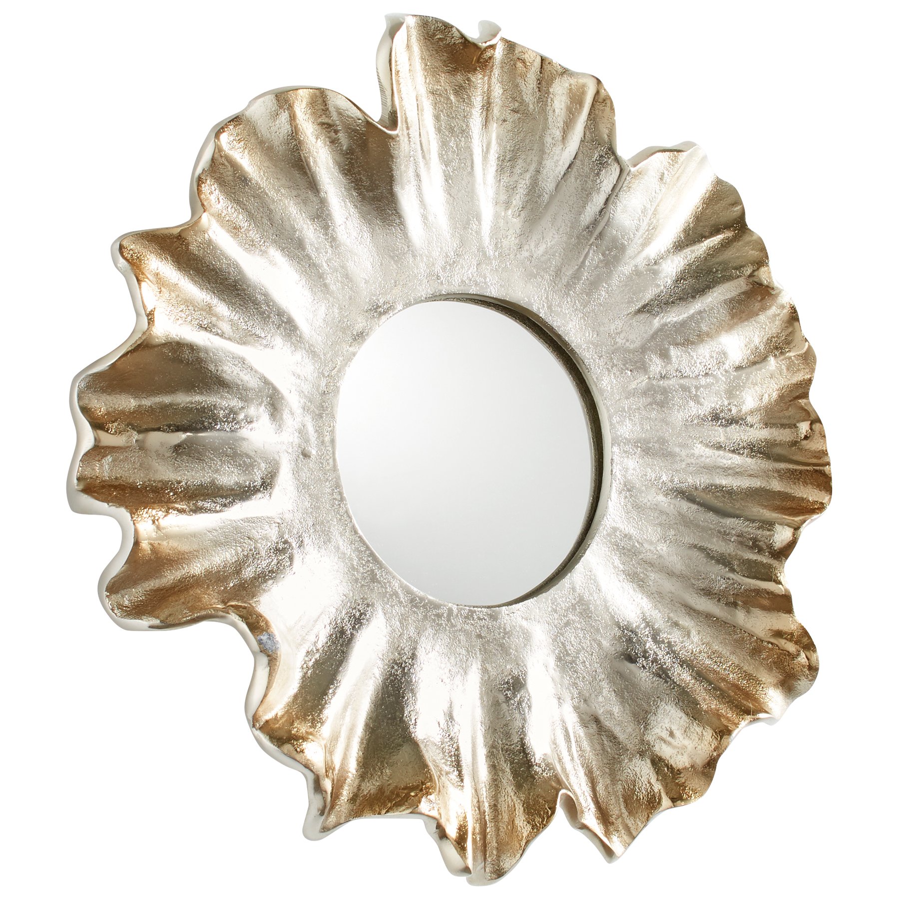 Cyan Design Akoya Round Wall Mirror in Brushed Nickel - Elegant Bathroom & Living Room Decor for Modern Homes