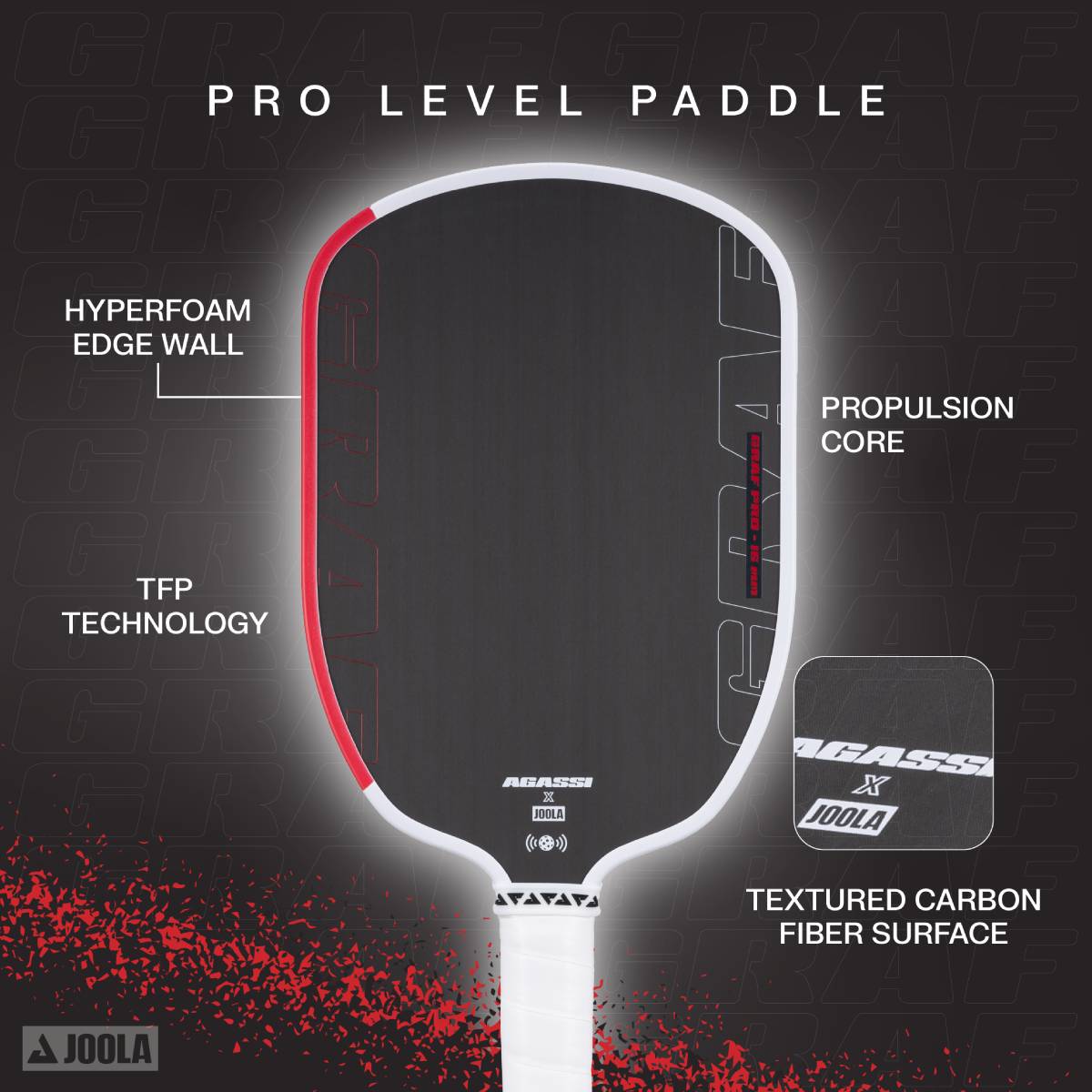 JOOLA Steffi Graf Pro Demo Rental - Professional Table Tennis Paddle for Training & Practice - Perfect for Clubs, Coaches & Players