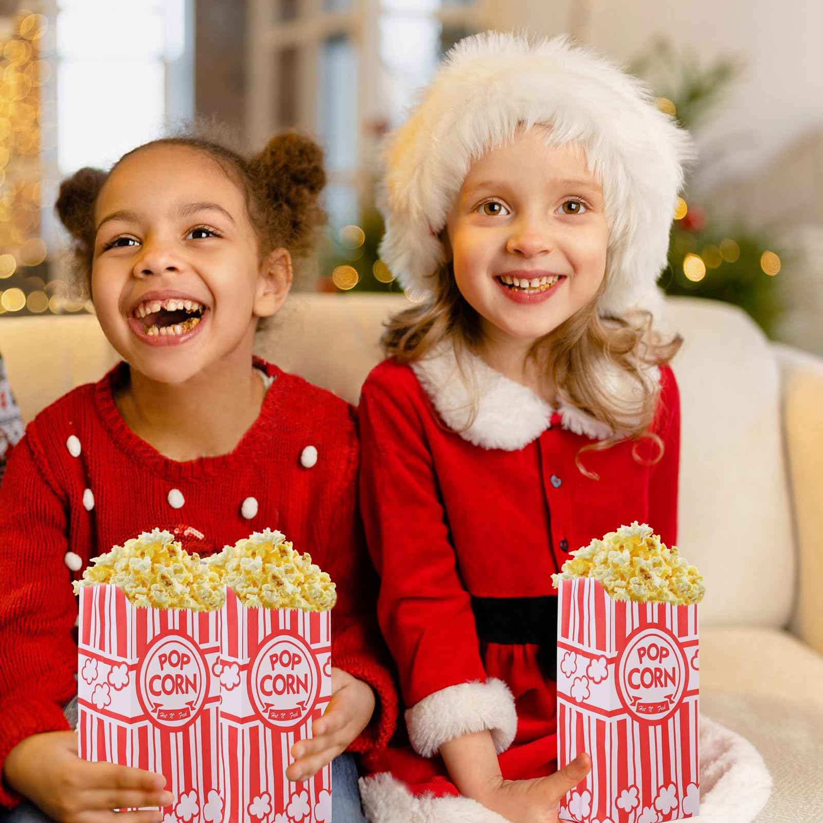 300 PCS 1 Oz Small Popcorn Bags - Bulk Individual Servings for Popcorn Machine, Party Supplies, Movie Night & Christmas Events - Perfect for Theaters, Carnivals & Home Use