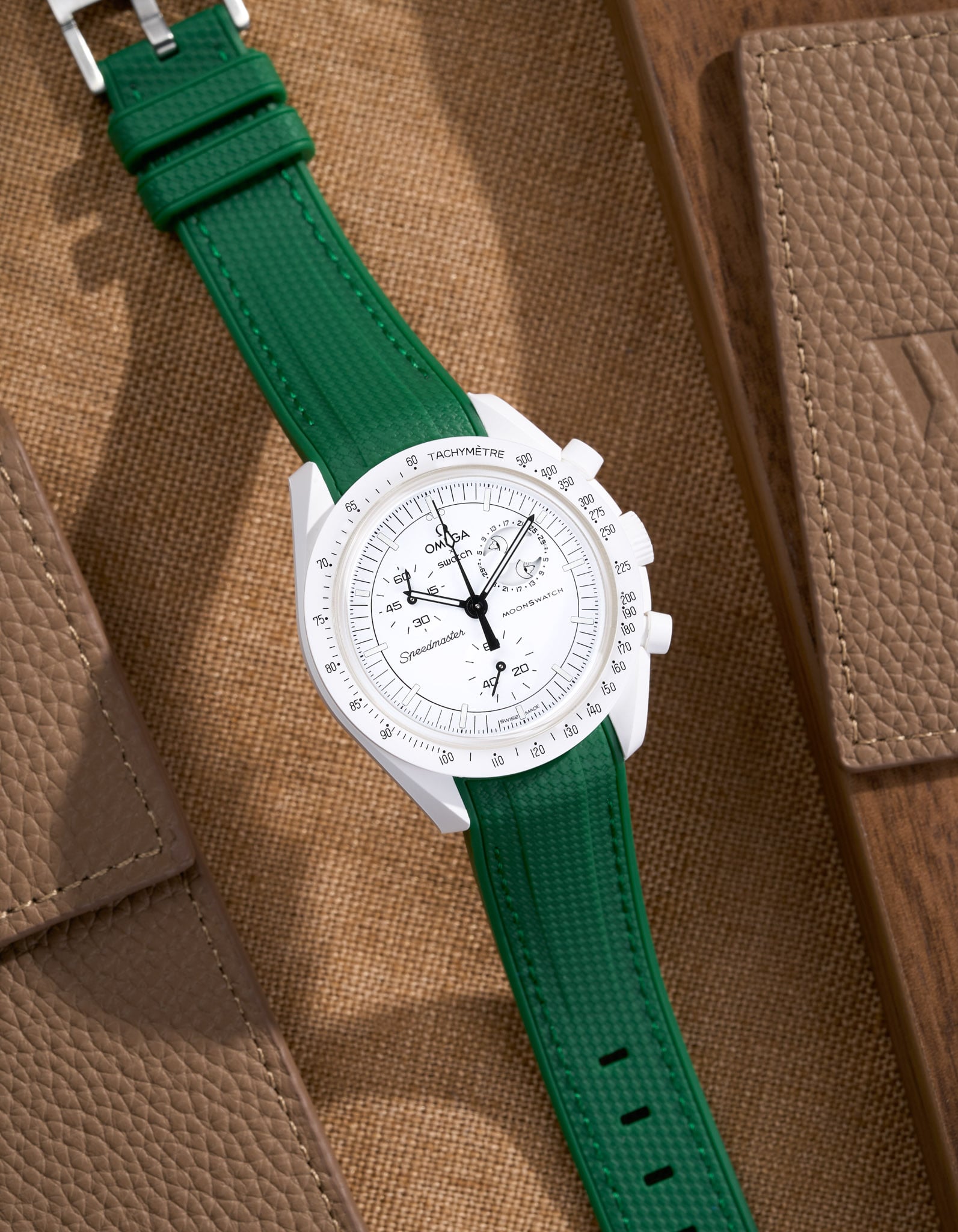 Original Omega X Swatch MoonSwatch Mission to Moonphase Rubber Watch Strap - Durable & Comfortable Replacement Band for Everyday Wear & Sports Activities
