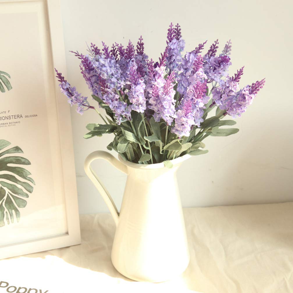 Garneck 2-Pack Artificial Lavender Bouquets - Faux Purple Lavender Flowers for Home Decor, Wedding Centerpieces, Table Arrangements & Farmhouse Style Decorations