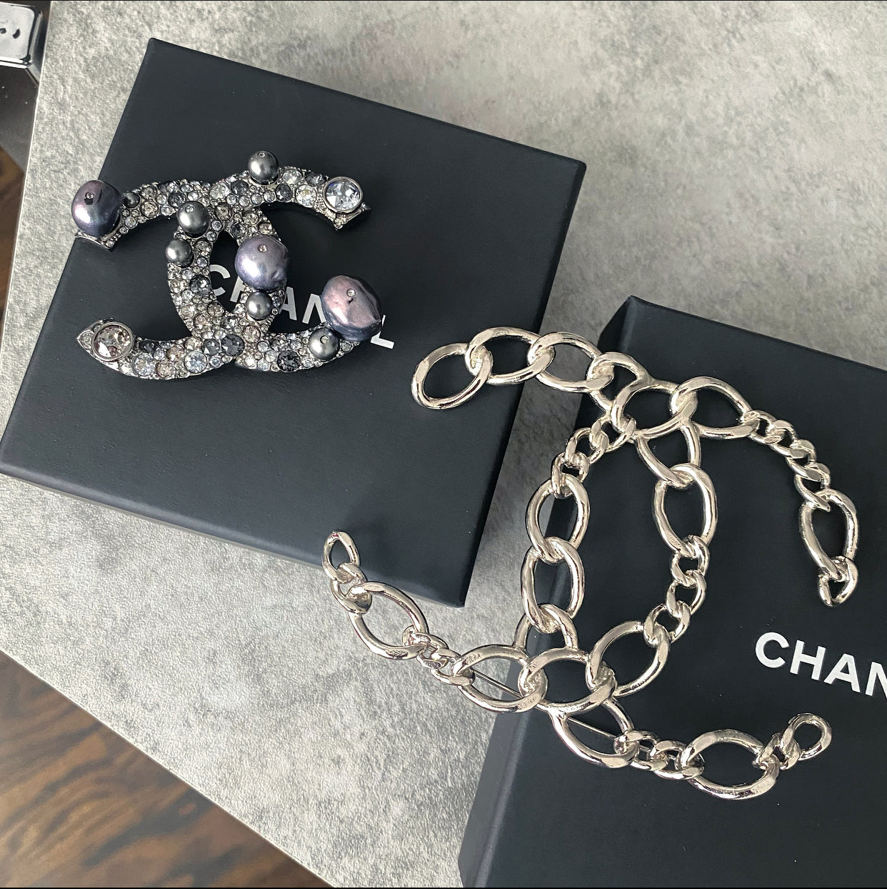 Chanel 06P Oversized CC Openwork Chain Logo Brooch Pin - Luxury Fashion Accessory for Women, Perfect for Jackets, Coats & Handbags