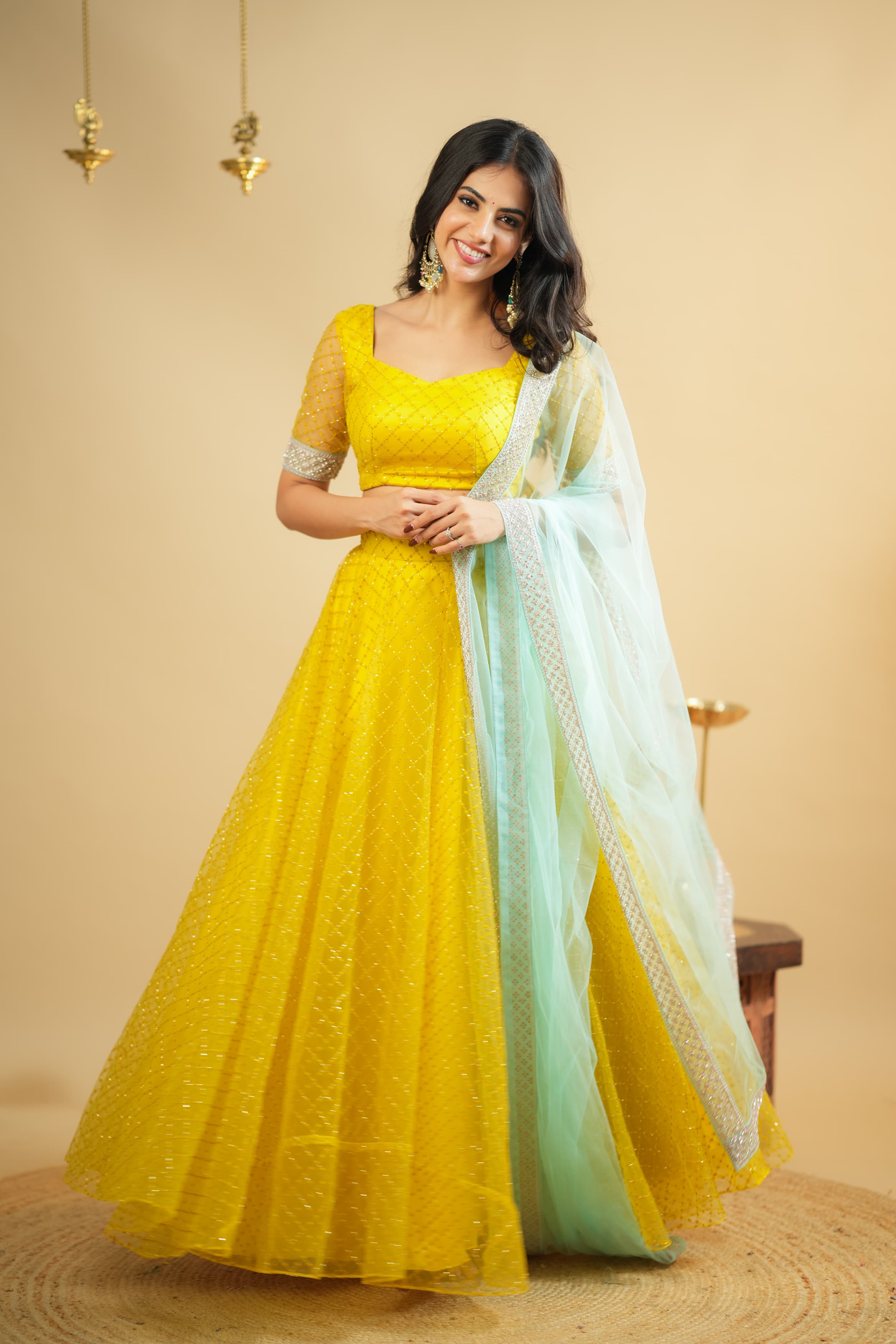 DD760 Saanya Premium Designer Net Lehenga Choli - Elegant Indian Bridal Wear for Weddings & Festive Occasions