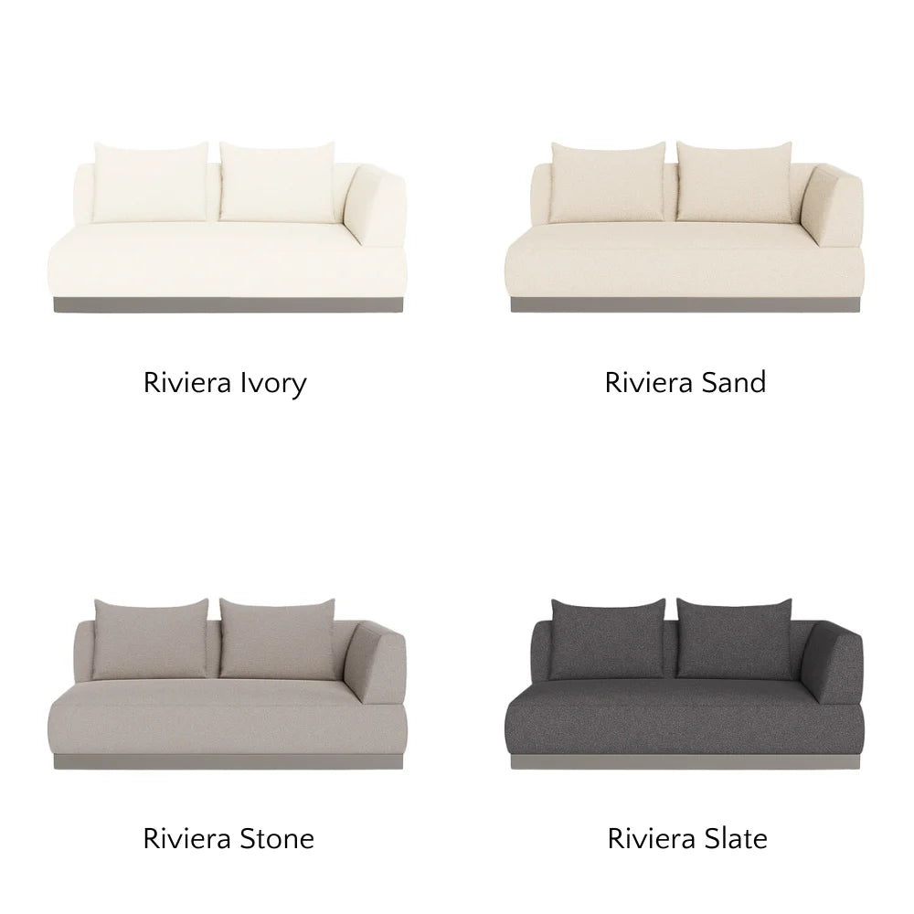 Amalfi 2-Seat Right Arm Outdoor Sectional Sofa - Patio Furniture for Backyard, Poolside & Garden Relaxation
