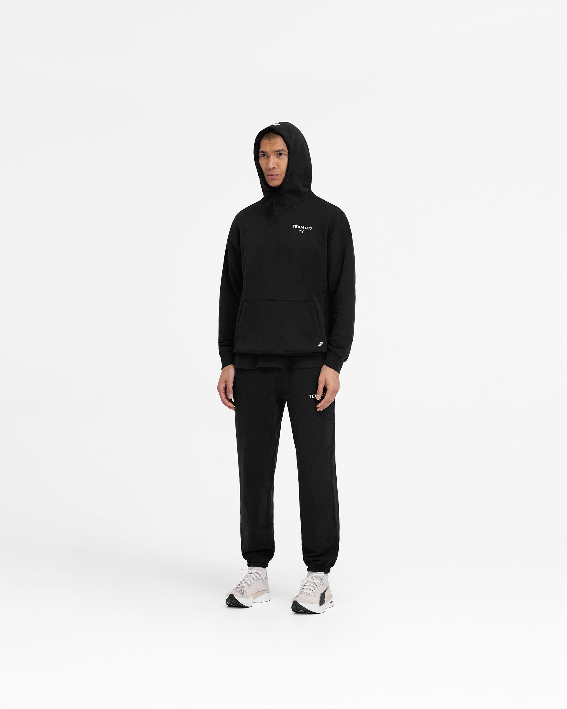 **Puma Hoodie for Men & Women - 247 Comfort Fit, Black - Perfect for Gym, Running, Casual Wear & Street Style**