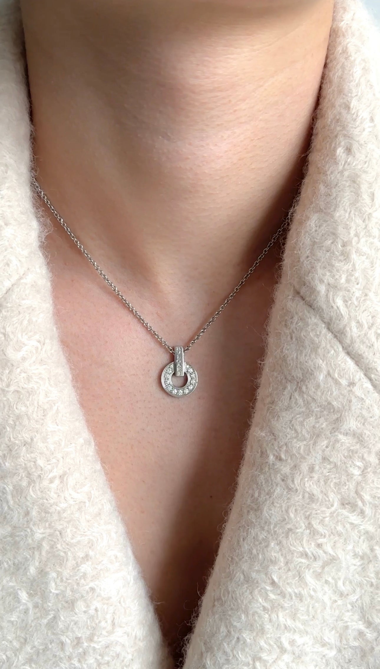 Bvlgari 18k White Gold Diamond Bvlgari Bvlgari Necklace for Women - Luxury Jewelry Gift for Anniversary, Wedding & Special Occasions