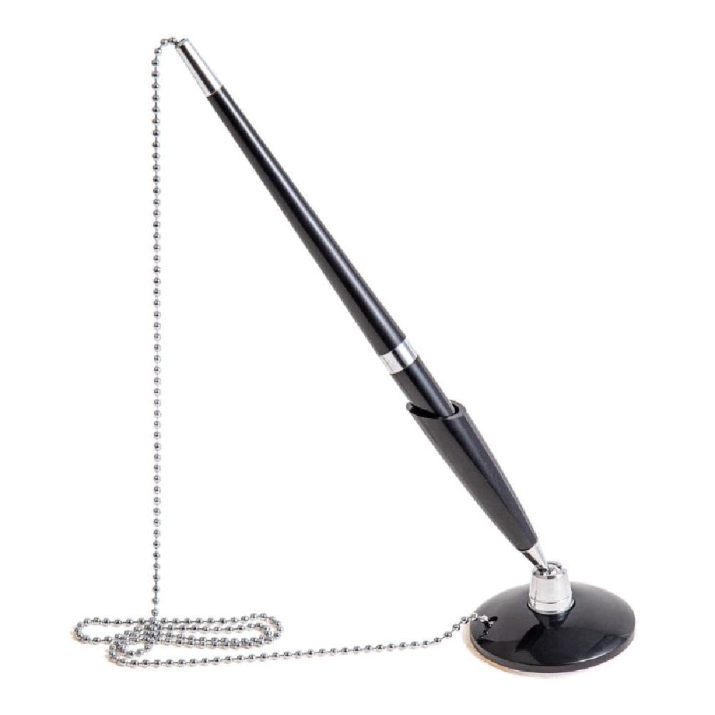 Premium Adhesive Desk Pen with Chain - High-Quality Ballpoint Pen for Signing Documents at Front Desk, Reception, Office & Bank Supplies - Perfect for Secure Document Signing in Professional Settings