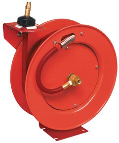 83753 Retractable Air Hose Reel - 0.38 in. x 50 ft. Heavy Duty Pneumatic Hose Reel for Garage, Workshop & Automotive Use
