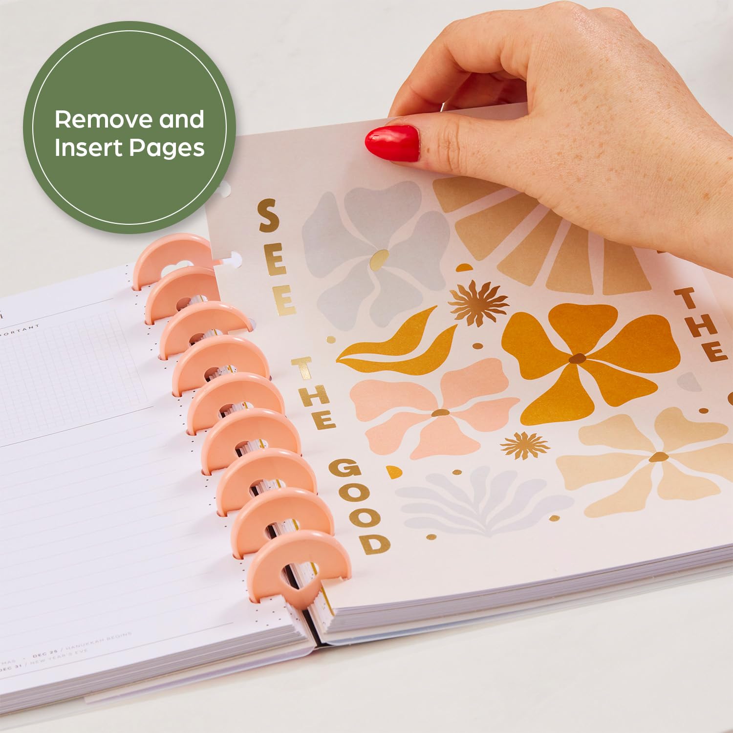 Happy Planner Disc-Bound Academic Planner 2024-2025 - 12-Month Dashboard Layout (July 2024 to June 2025) | Classic Size 7