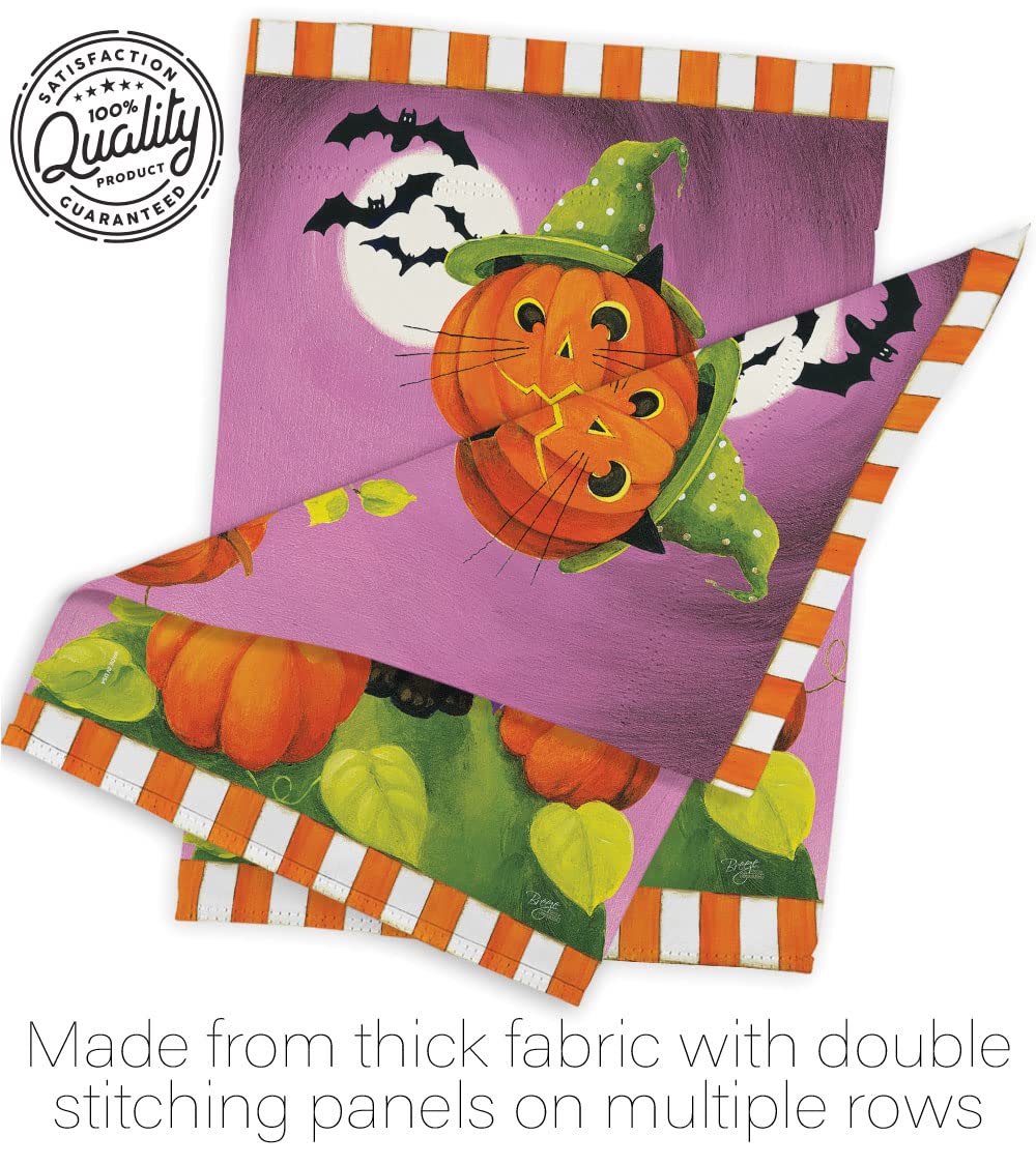 Happy Haunting Cat Garden Flag - Halloween Decor for Yard & Home