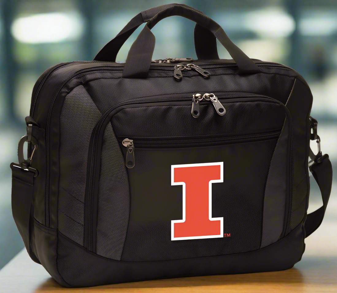 University of Illinois Illini Laptop Messenger Bag - Durable Briefcase for Students & Professionals, Perfect for Campus, Work & Travel