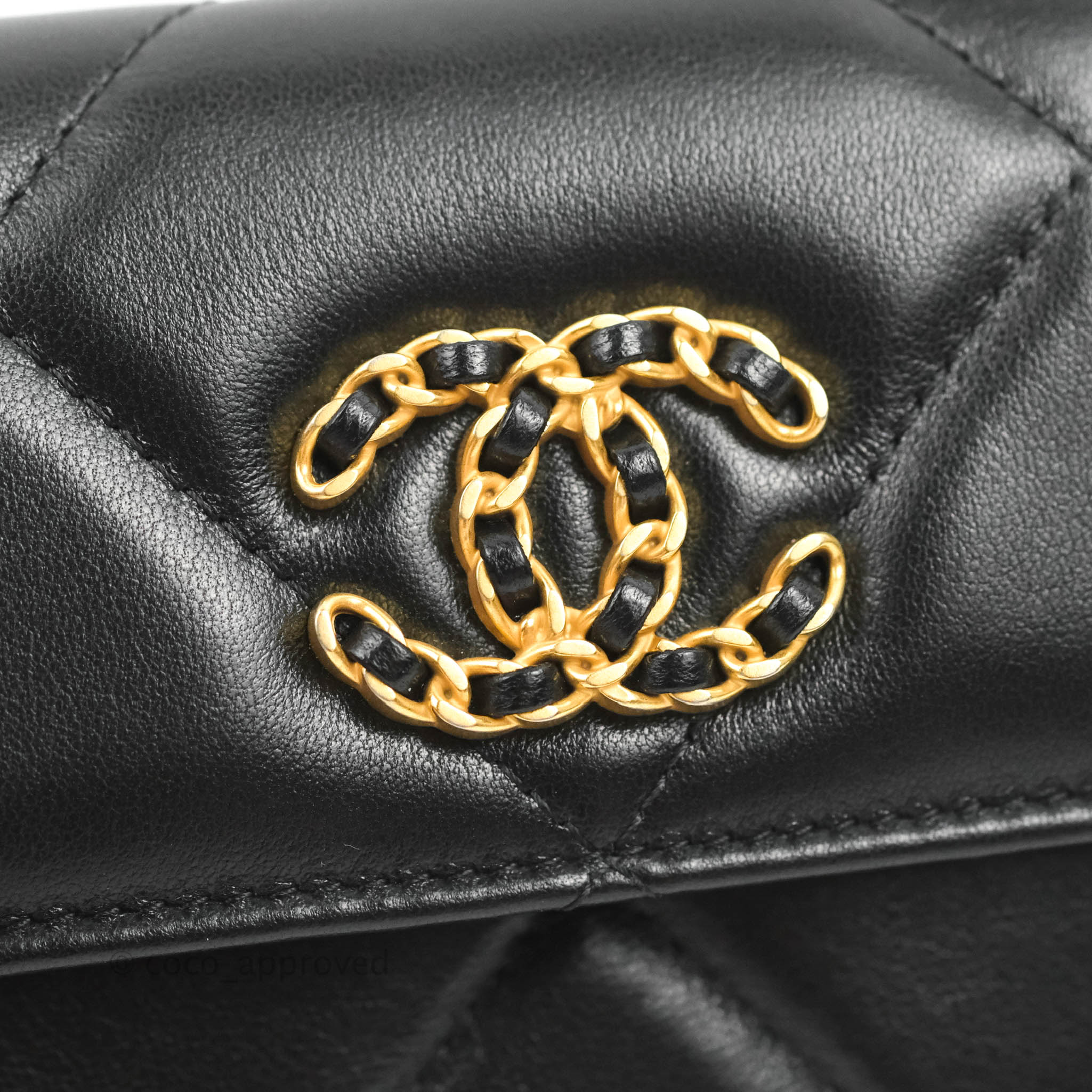 Chanel 19 Mini Clutch with Chain - Black Lambskin Leather Crossbody Bag with Mixed Hardware for Women | Perfect for Evening Parties, Date Nights & Special Occasions