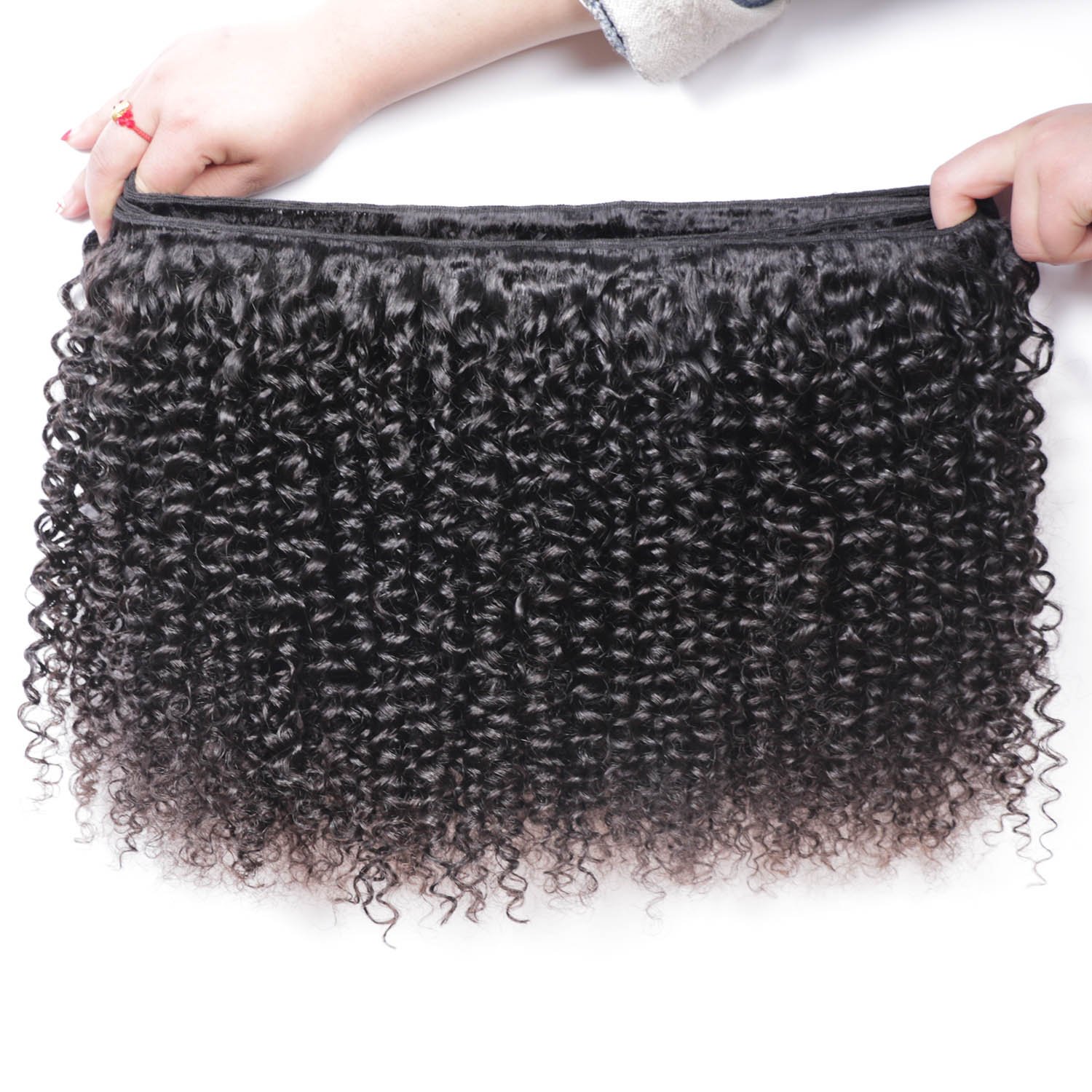 100% Brazilian Virgin Unprocessed Kinky Curly Human Hair Weave - 4 Bundles Deep Curly Hair Extensions (22