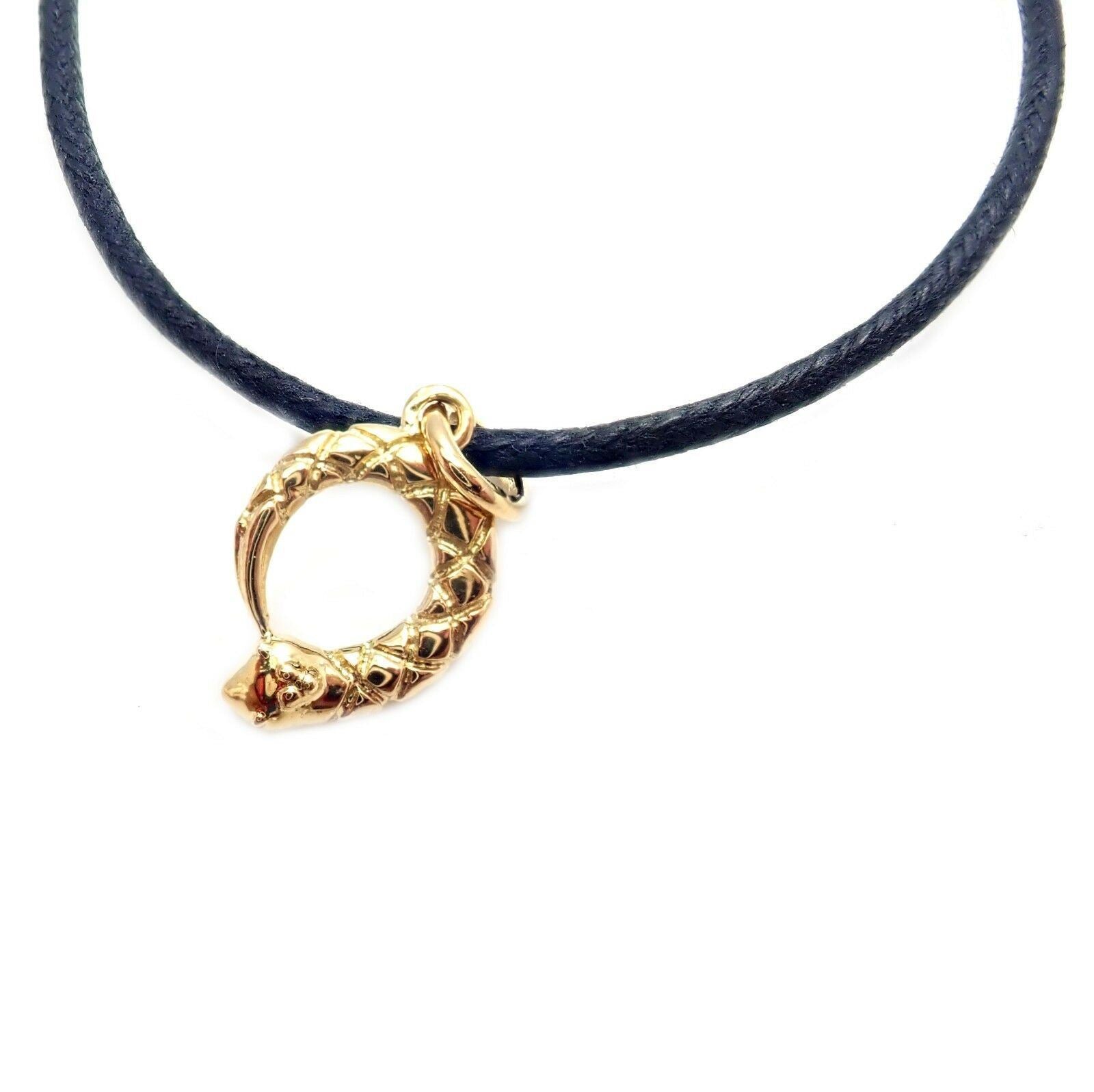 18k Gold Snake Serpent Charm Cord Bracelet by Temple St Clair - Elegant Jewelry for Women, Perfect for Gifts, Parties & Everyday Wear