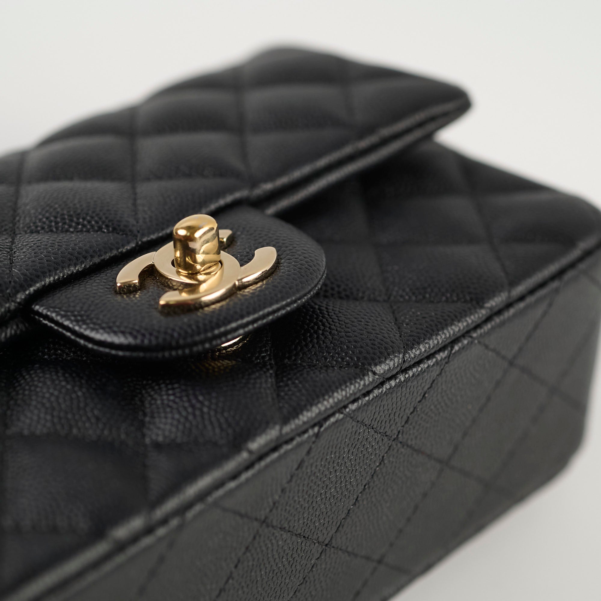 Chanel Caviar Mini Rectangular Flap Bag Black 26cm - Luxury Designer Crossbody Purse for Women | Perfect for Evening Parties, Date Nights & Special Occasions