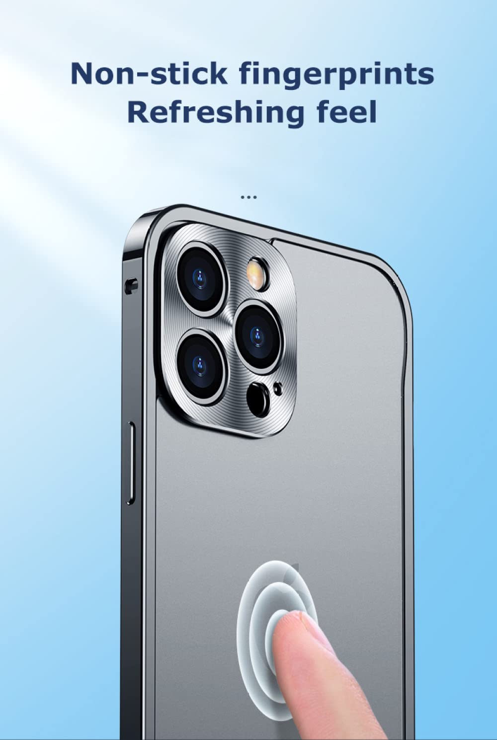 Premium Aluminum Metal Frame & Matte Translucent Back Cover for iPhone 11/12/13/Mini/Pro/Max - Luxury Lens Protection Phone Case (Blue) - Perfect for Everyday Use, Travel & Business Meetings