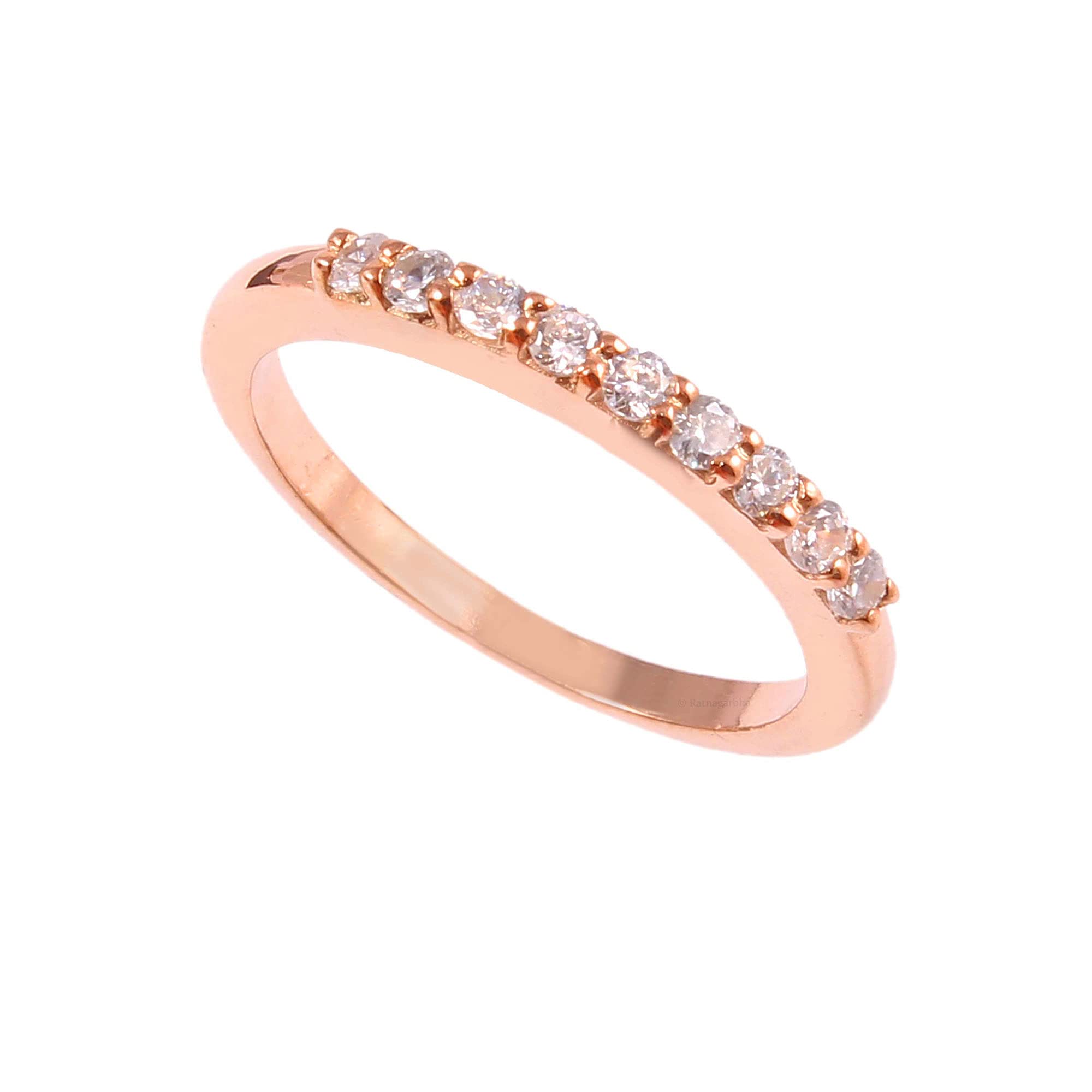 Elegant Rose Gold Stackable Minimalist Rings with Diamonds - Delicate Thin Stacking Rings for Women, Handmade Dainty Jewelry - Perfect Gift for Her, Pride Rings for Everyday Wear & Special Occasions