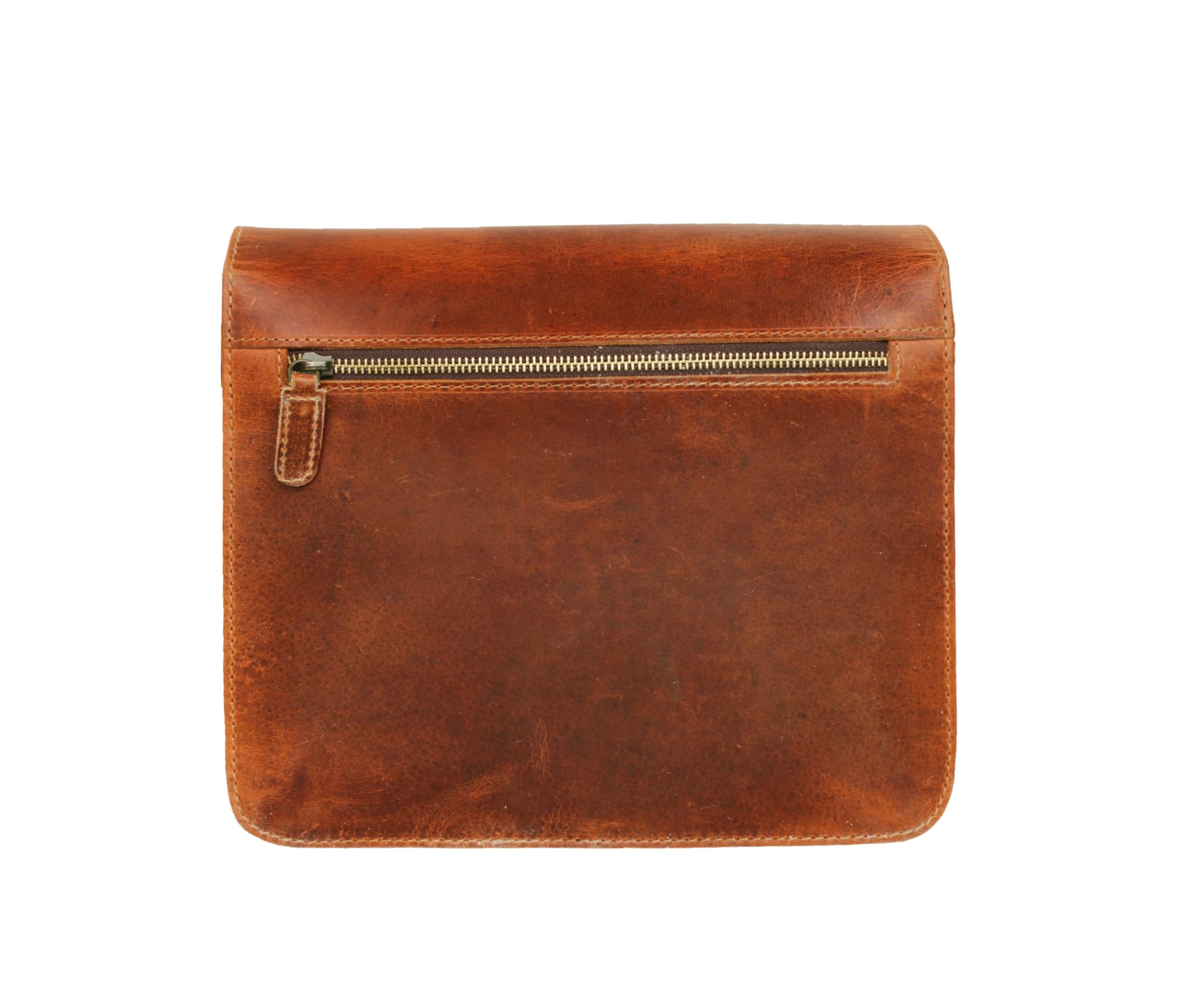 Leather Messenger Bag for Laptop & Office - Men's Distressed Shoulder Briefcase for Work & Travel