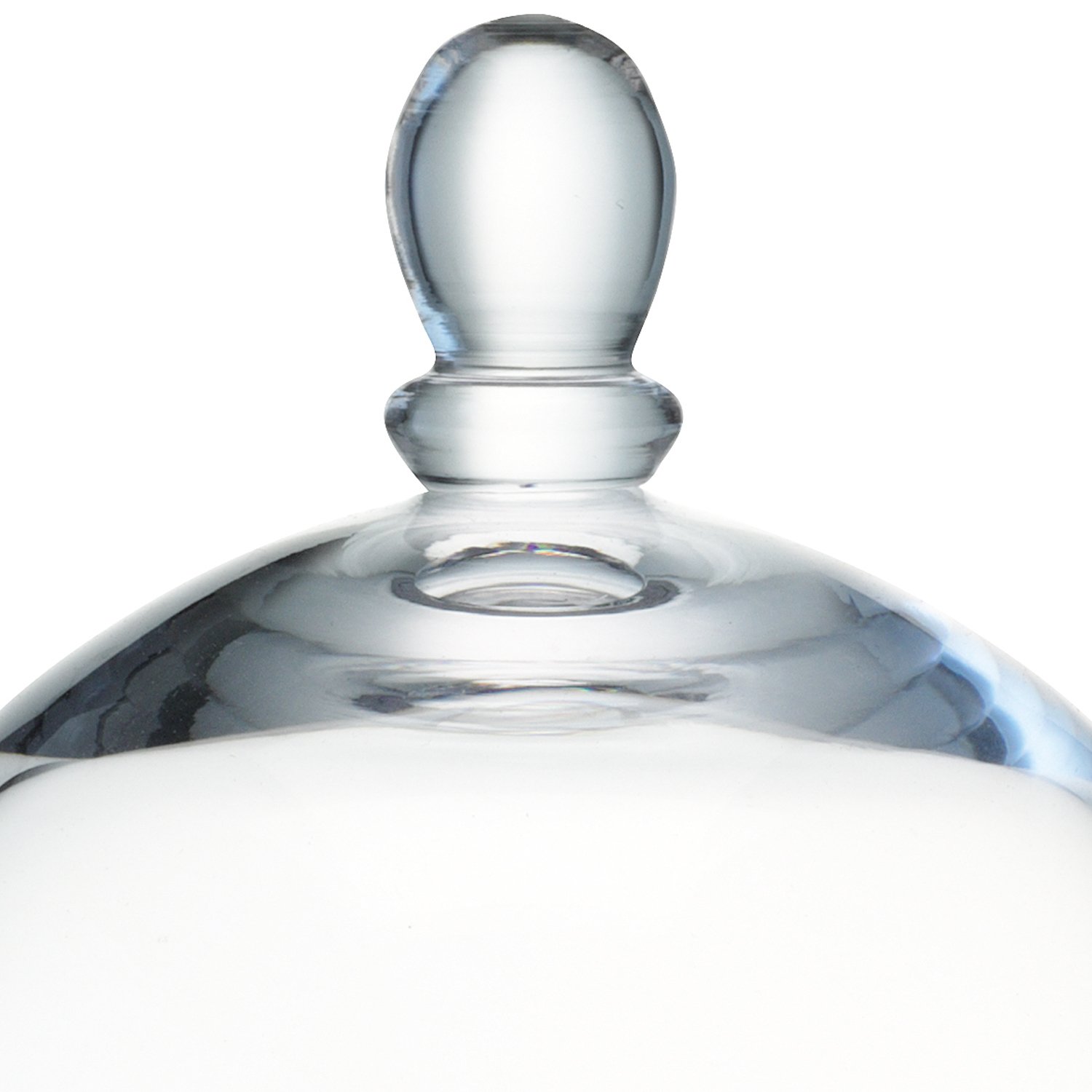 LSA International Clear Glass Serving Stand with Dome - 15 cm (6 inch) for Cakes, Desserts, and Food Display - Perfect for Parties, Weddings, and Buffets