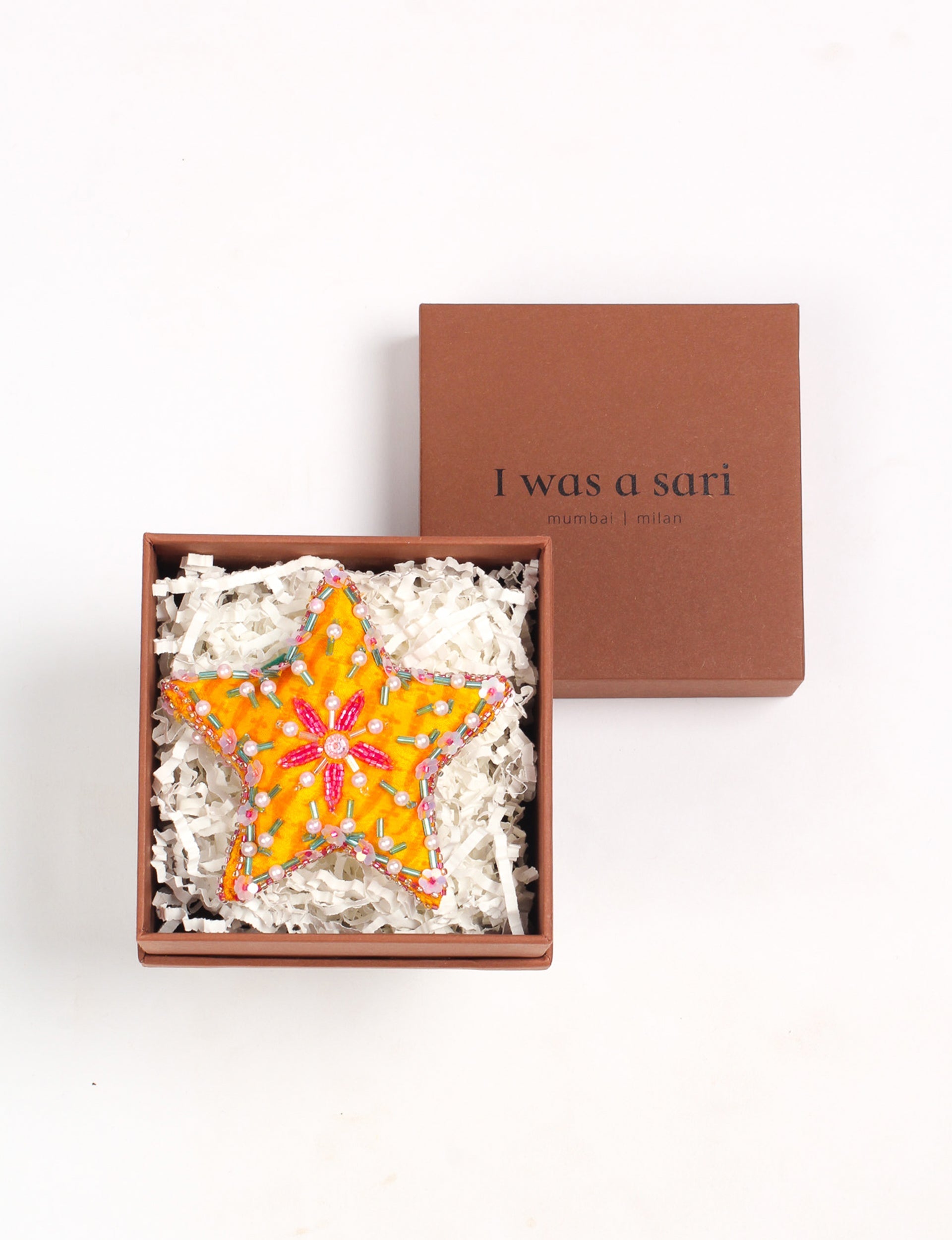 Christmas Star Ornament with Cheer Box - Elegant Holiday Tree Decor for Home, Office & Gift Giving