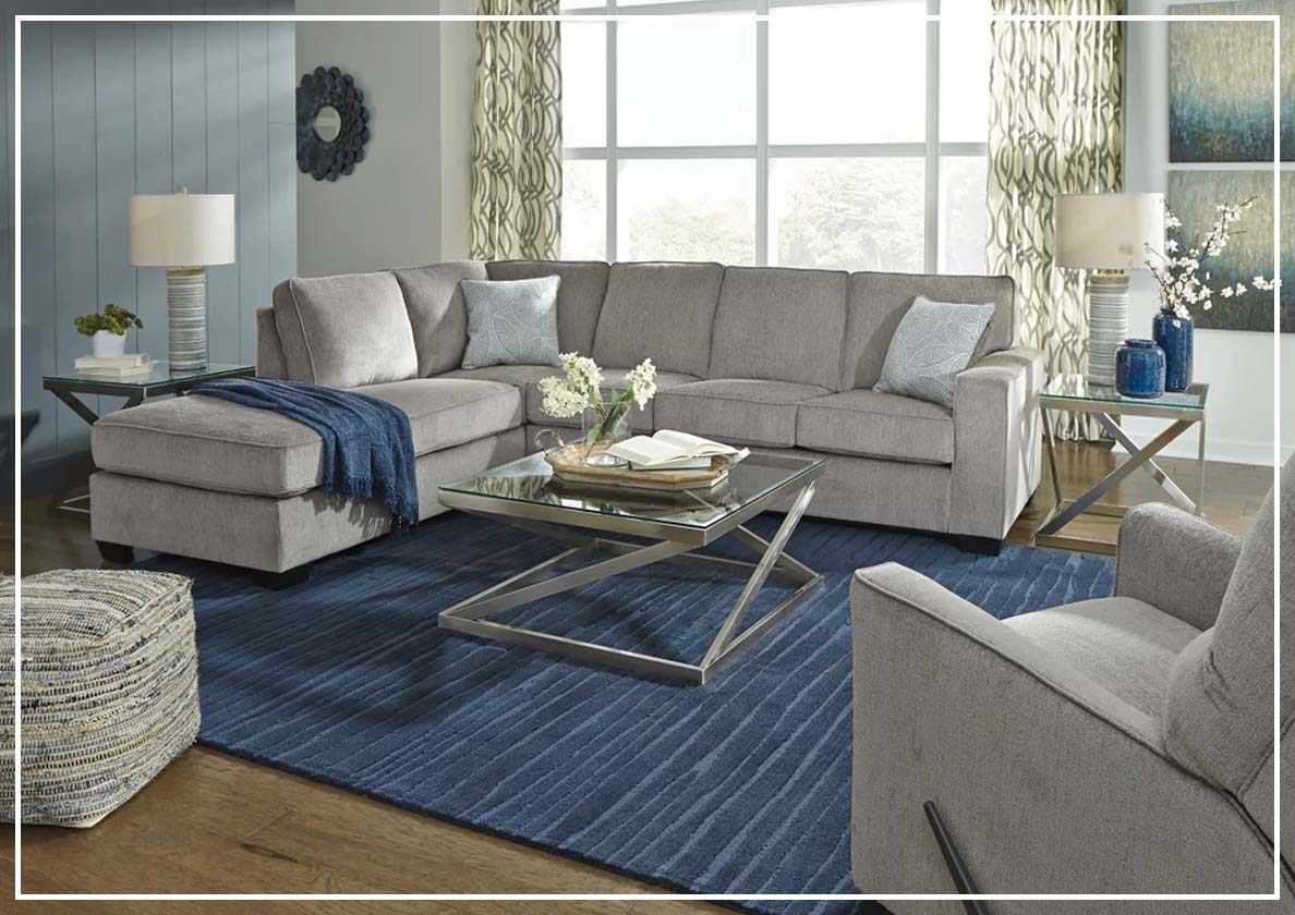 Gio Italia Aster Fabric Full Size Sleeper Sectional with Chaise - Modern Convertible Sofa Bed for Living Room, Guest Room & Small Spaces