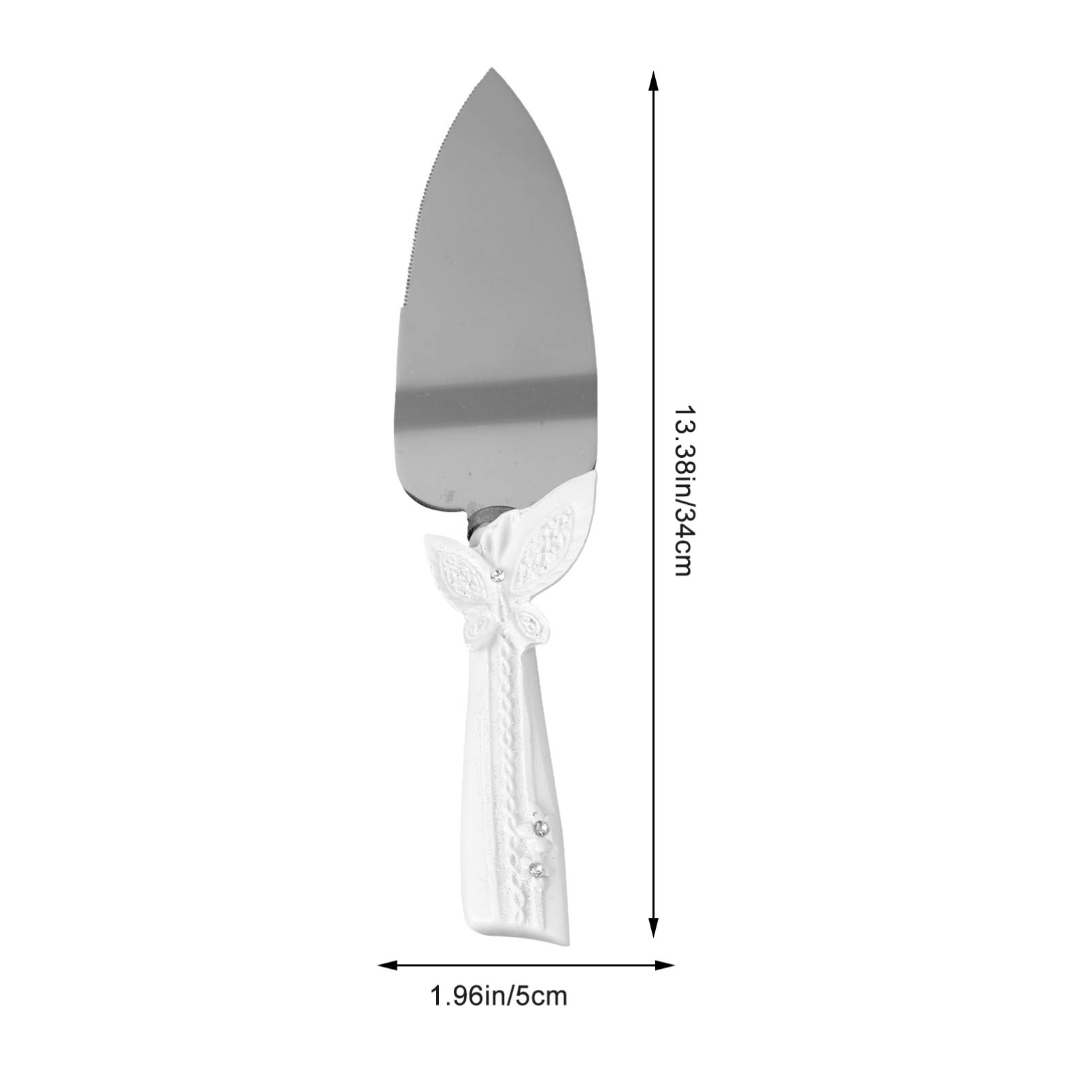 KESYOO 2-Piece Stainless Steel Wedding Cake Server Set - Cake Cutter, Dessert Spatula & Pizza Shovel for Wedding Parties, Birthday Cakes & Special Events