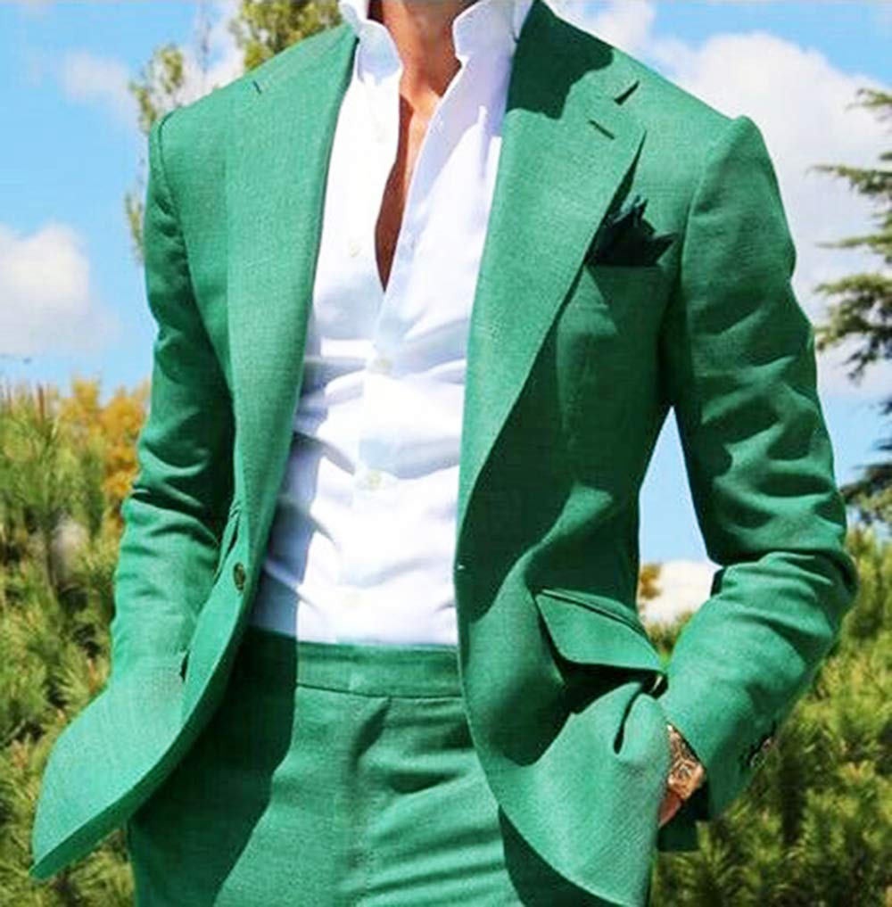 Men's Slim Fit Two-Piece Suit - One Button Blazer & Pant Set for Wedding, Groom, Formal Events | Perfect for Bridal Party, Prom, Business & Special Occasions