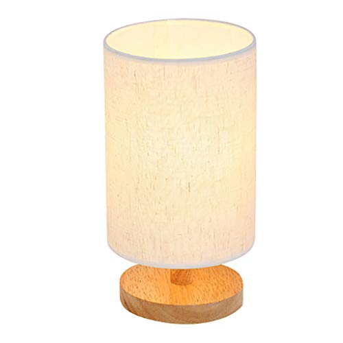 NEWSHRZ Christmas LED Night Light - Warm White Wood Table Lamp for Bedside, Home Decor & Holiday Gift (Beige) | Perfect for Bedroom, Living Room & Christmas Tree Decorations