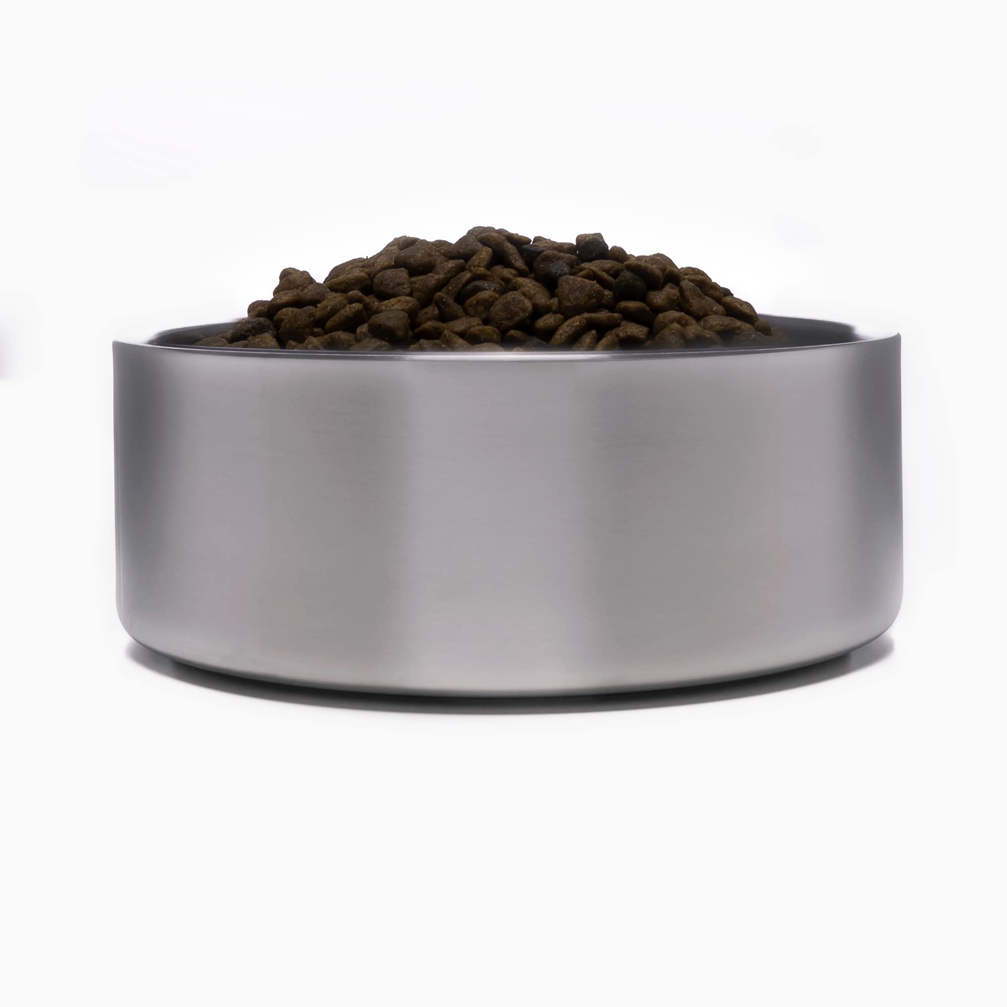 4Knines Stainless Steel Non-Slip Dog Bowl - Durable Pet Food & Water Dish for Large & Small Dogs (Black) - Perfect for Indoor & Outdoor Feeding, Travel, and Training
