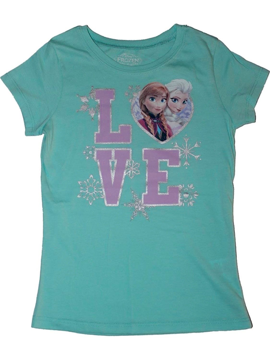 Disney Frozen Girls LOVE Graphic T-Shirt for Kids & Teens - Sizes 2T-16 - Perfect for Birthday Gifts, School Days & Disney Theme Parties