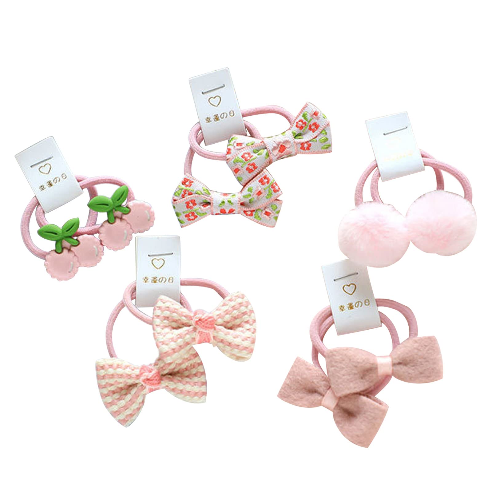 Muloo 10-Pack Soft Elastic Hair Ties for Toddler Girls - Cute Brown Ponytail Holders & Hair Bands for Baby & Kids - Perfect for School, Playtime & Everyday Styling