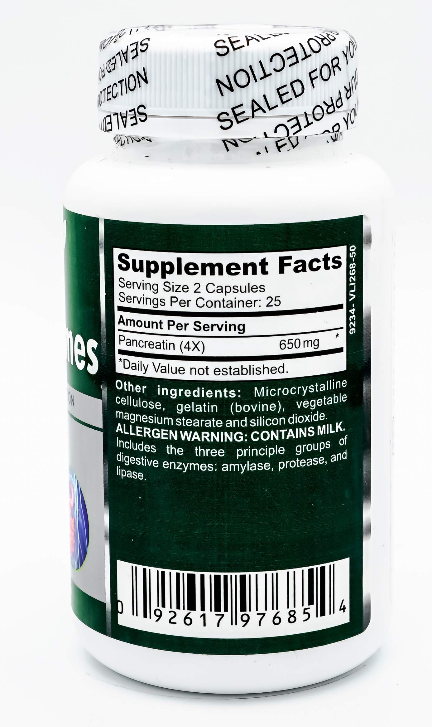 Digestive Enzymes 50 Capsules - Amylase, Protease & Lipase Formula for Carb, Protein & Fat Breakdown | Gluten-Free, Made in USA | Supports Healthy Digestion & Gut Health | Ideal for Meals, Bloating Relief & Nutrient Absorption