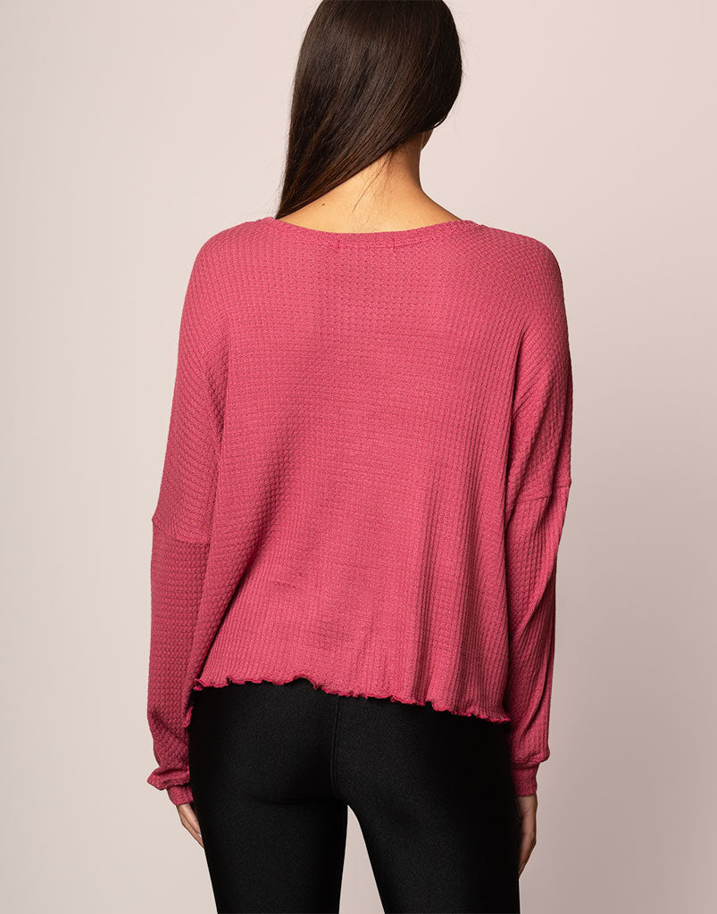 Oversized Waffle Knit Sweater Women's Casual Loose Fit Long Sleeve Pullover - Perfect for Fall Winter Layering, Coffee Dates & Cozy Weekends